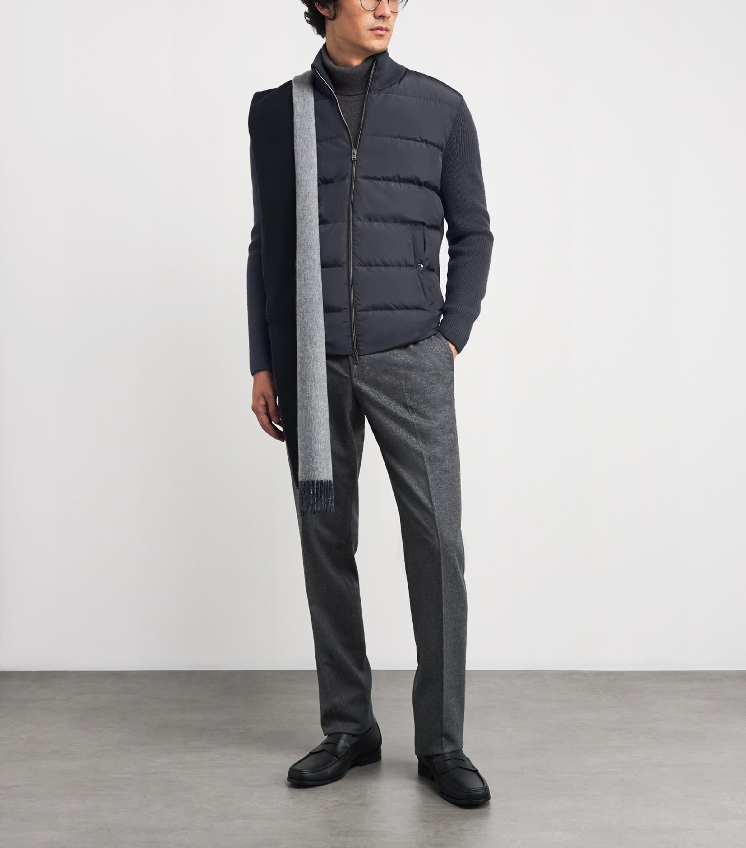 Down Wool-Blend Hybrid Puffer Jacket 9482 GRIGO BALENA Image 2