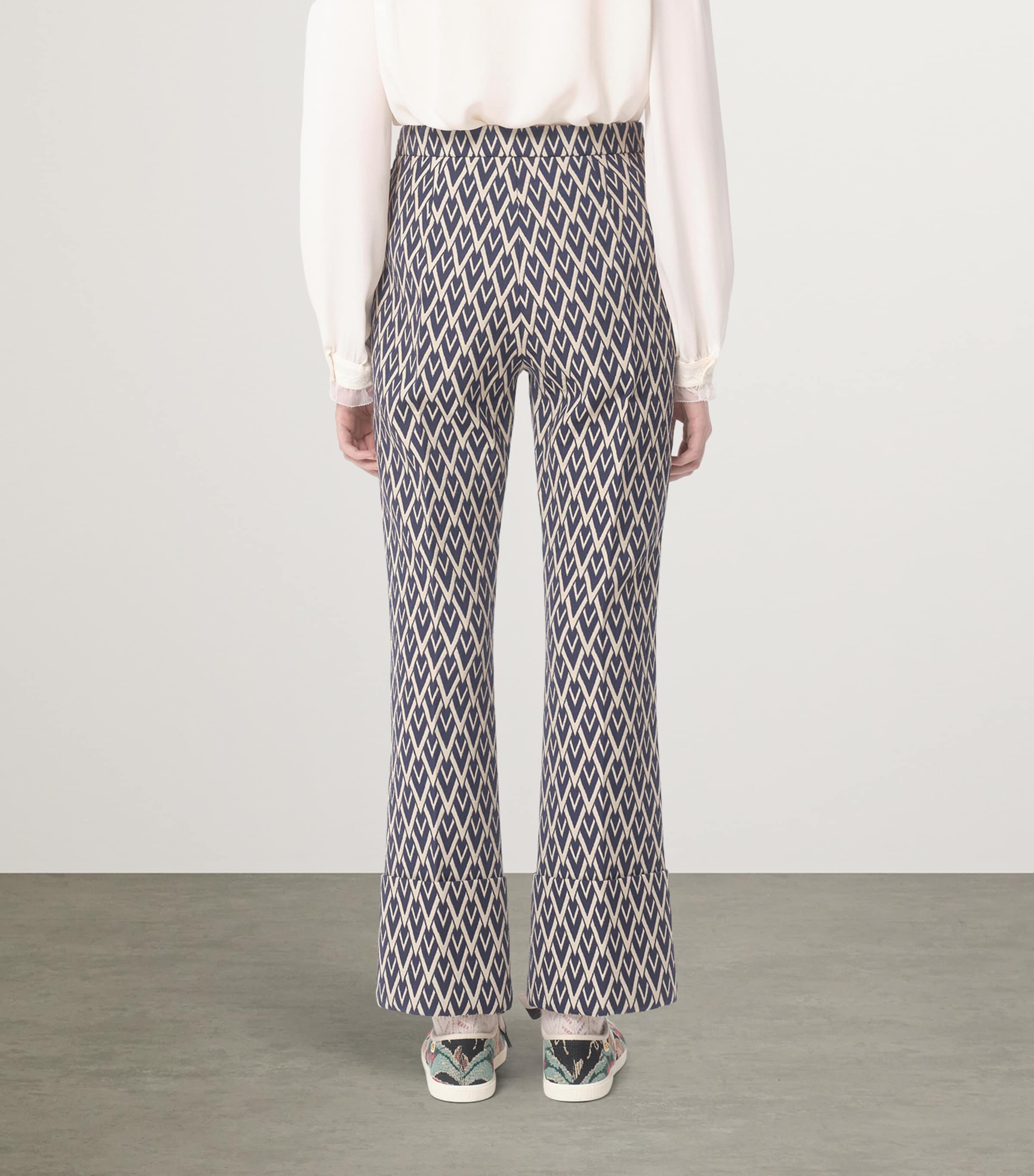 Valentino Wool Jacquard Trousers | Harrods UK