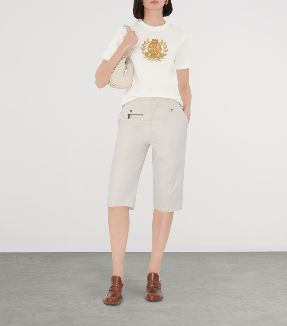 Embroidered Crest T-Shirt CHALK Image 2