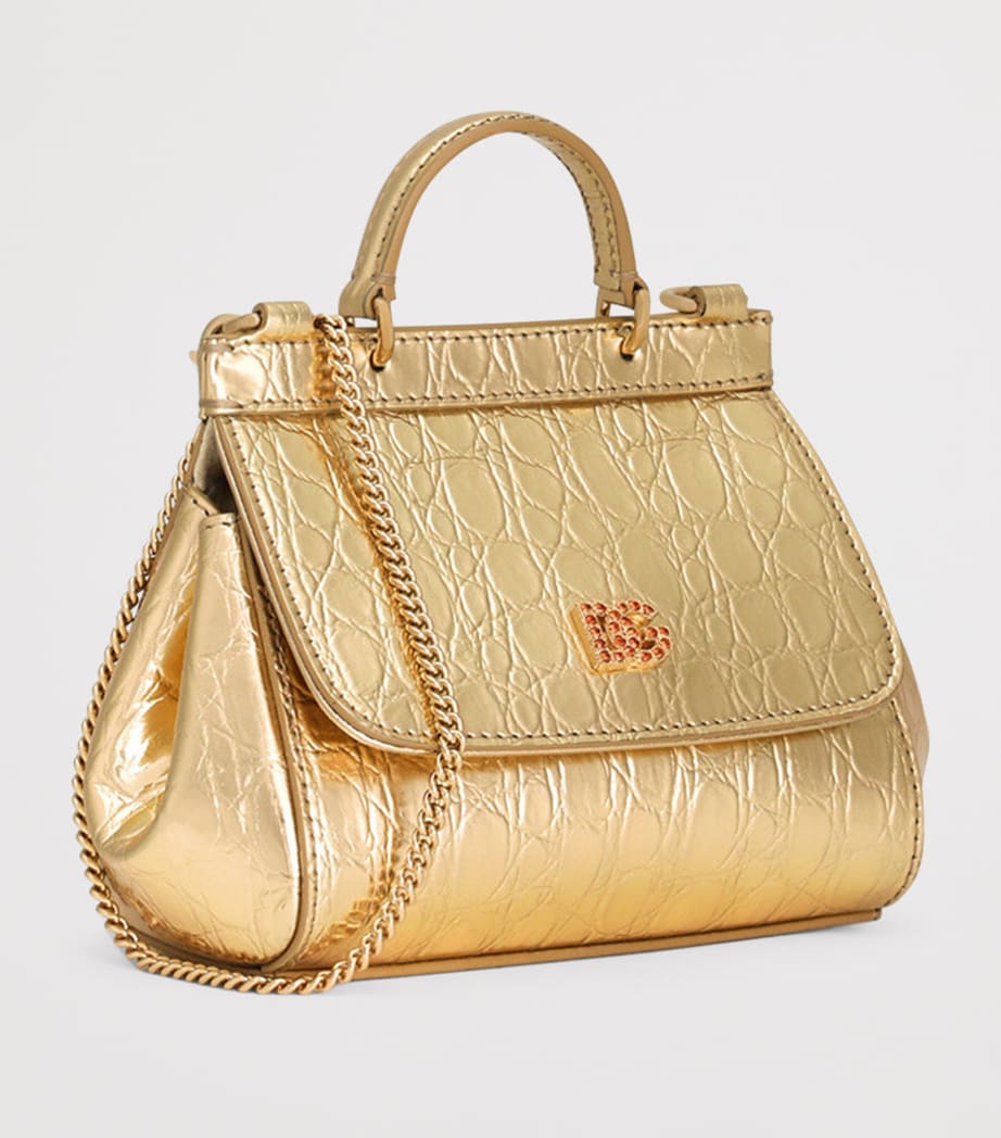 Mini Leather Sicily Shoulder Bag 8H944-ORO Image 2