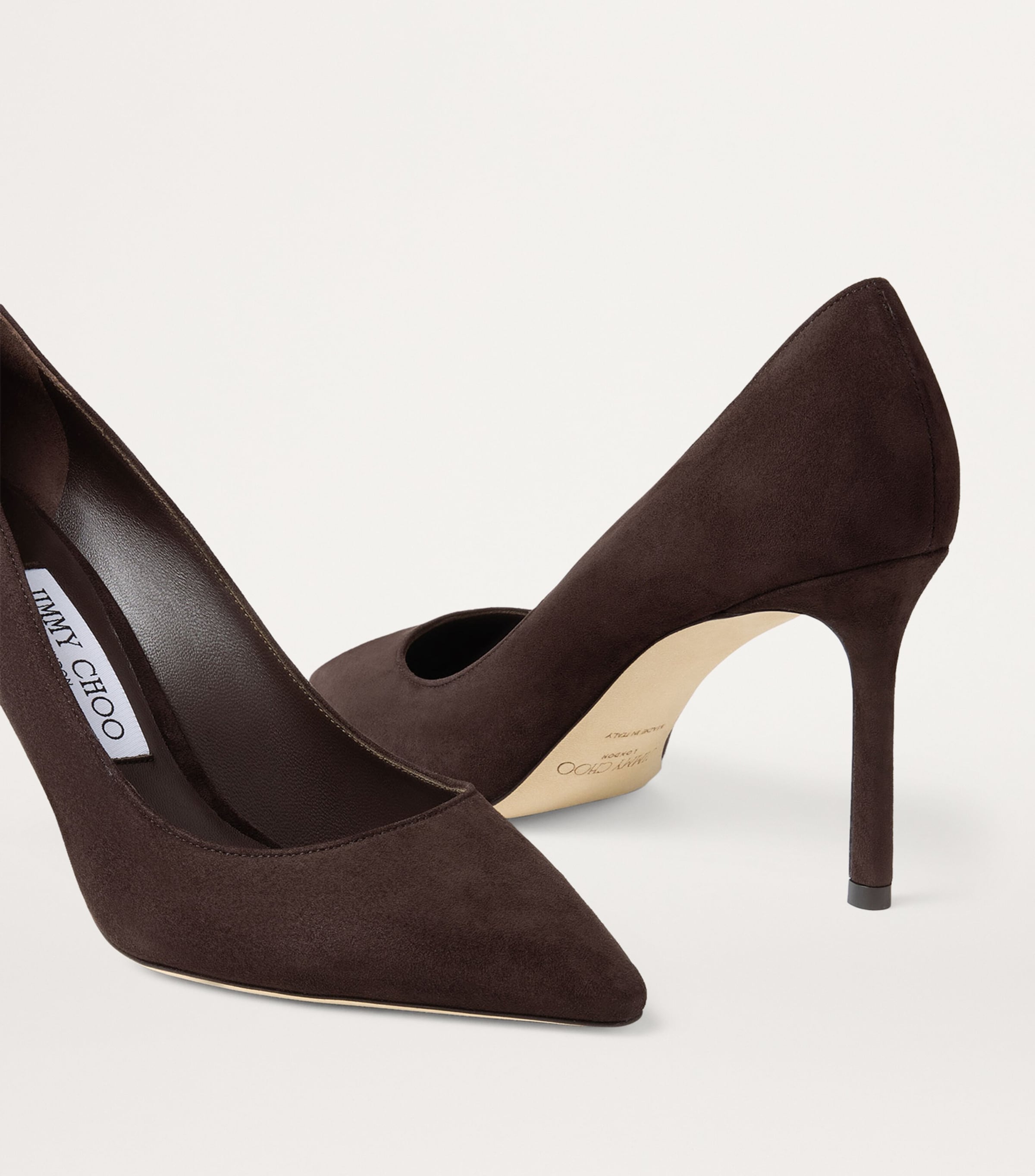 Romy 85 Suede Pumps COFFEE Image 3