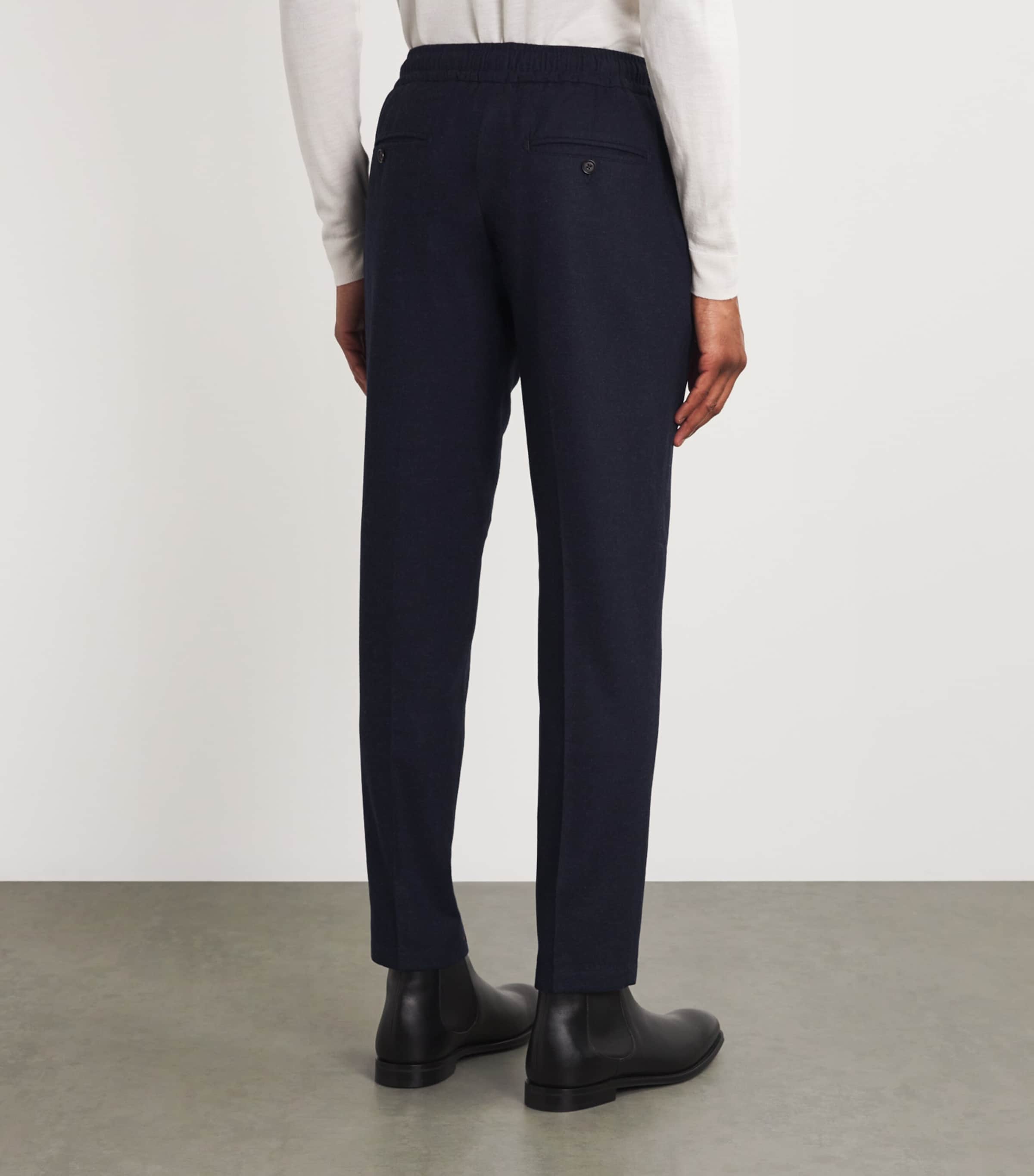Wool-Cashmere-Blend Drawstring Trousers 802 Image 4