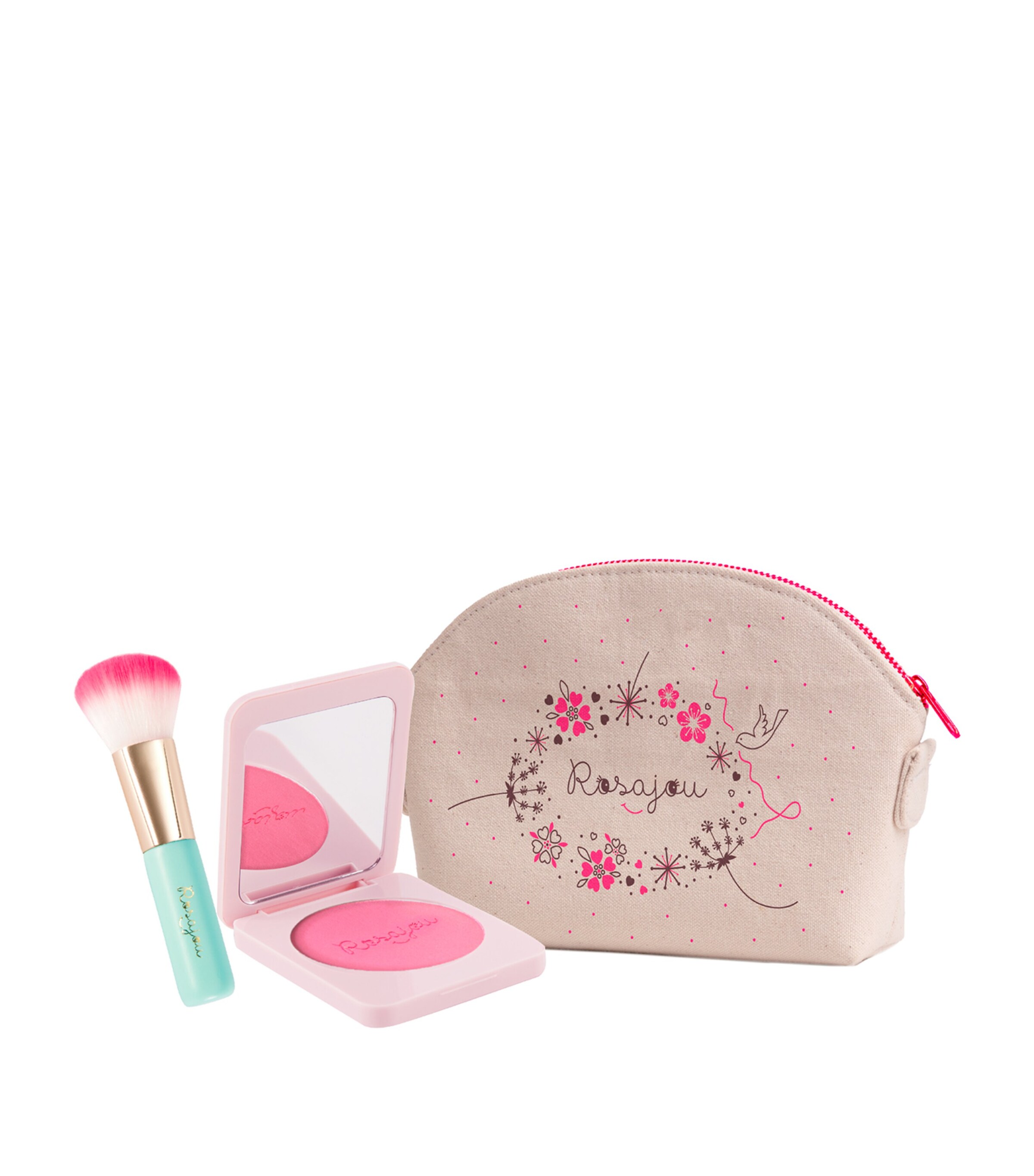 ROSAJOU Vegan Blush and Temporary Tattoos with Case Set Image 1