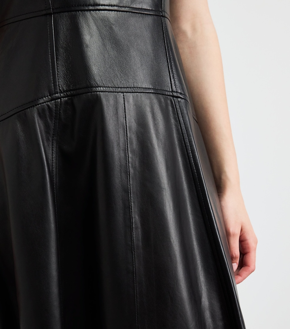 Ulla Johnson | Women's Adelina Midi Leather in Black - Size 2 Ulla Johnson | Women's Adelina Midi Leather in Black - Size 2