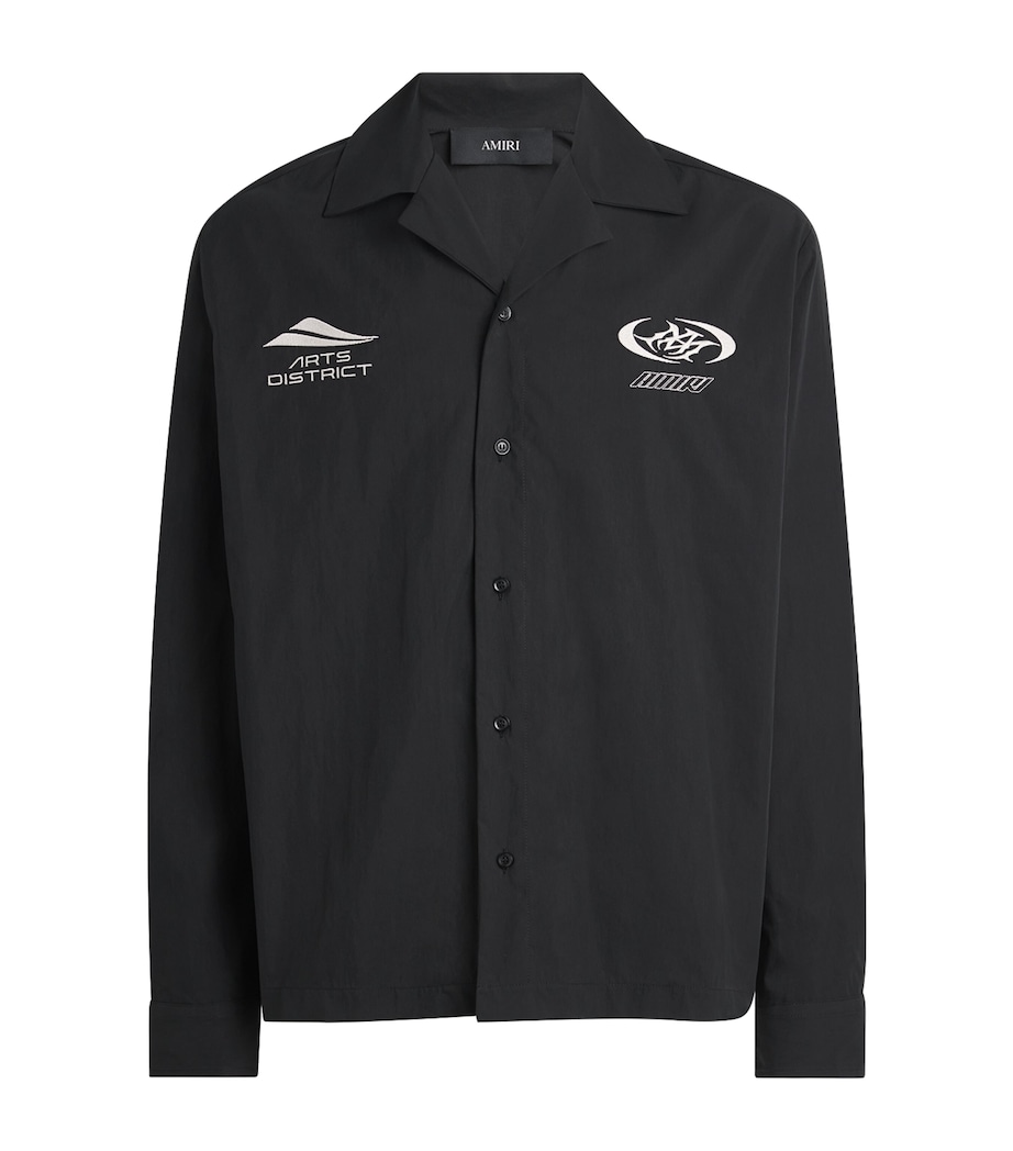 AMIRI Mens Sporty Embroidered Logo Shirt Black Image 1