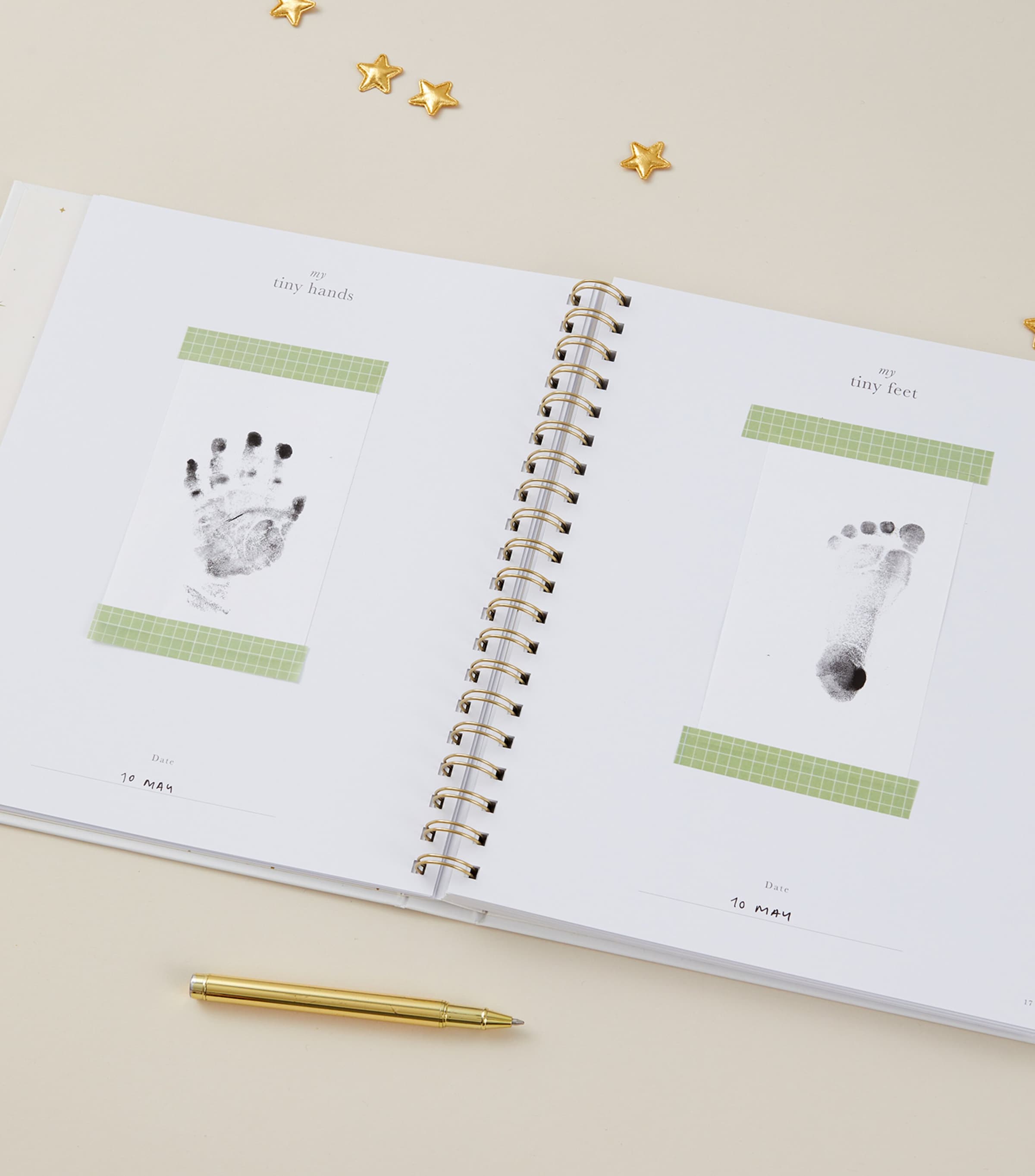 Blush and Gold Safari Baby Memory Book Ivory/beige, Gold Image 8
