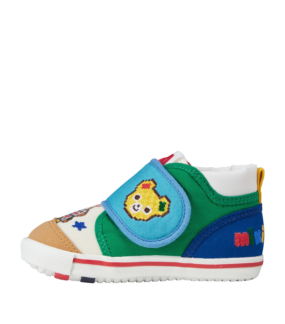 Miki House Canvas Embroidered Velcro Sneakers Image 1