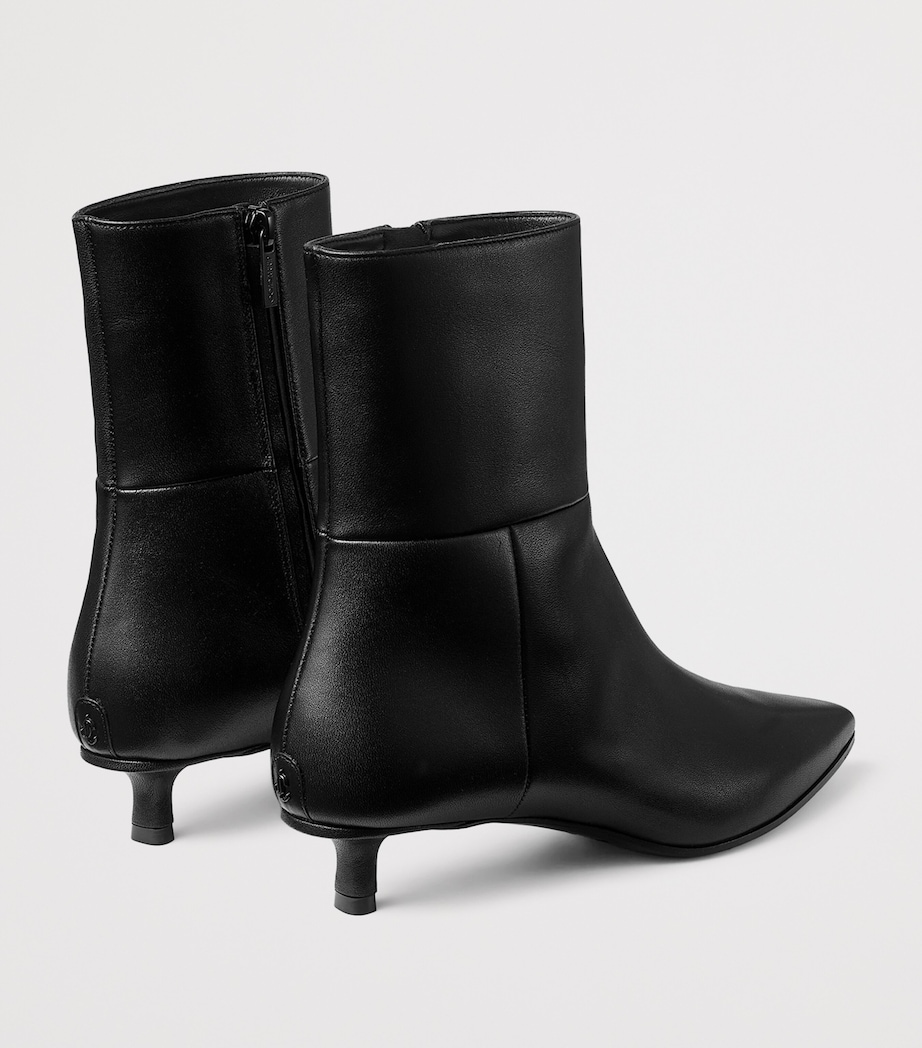 Lory 35 Leather Ankle Boots BLACK Image 4