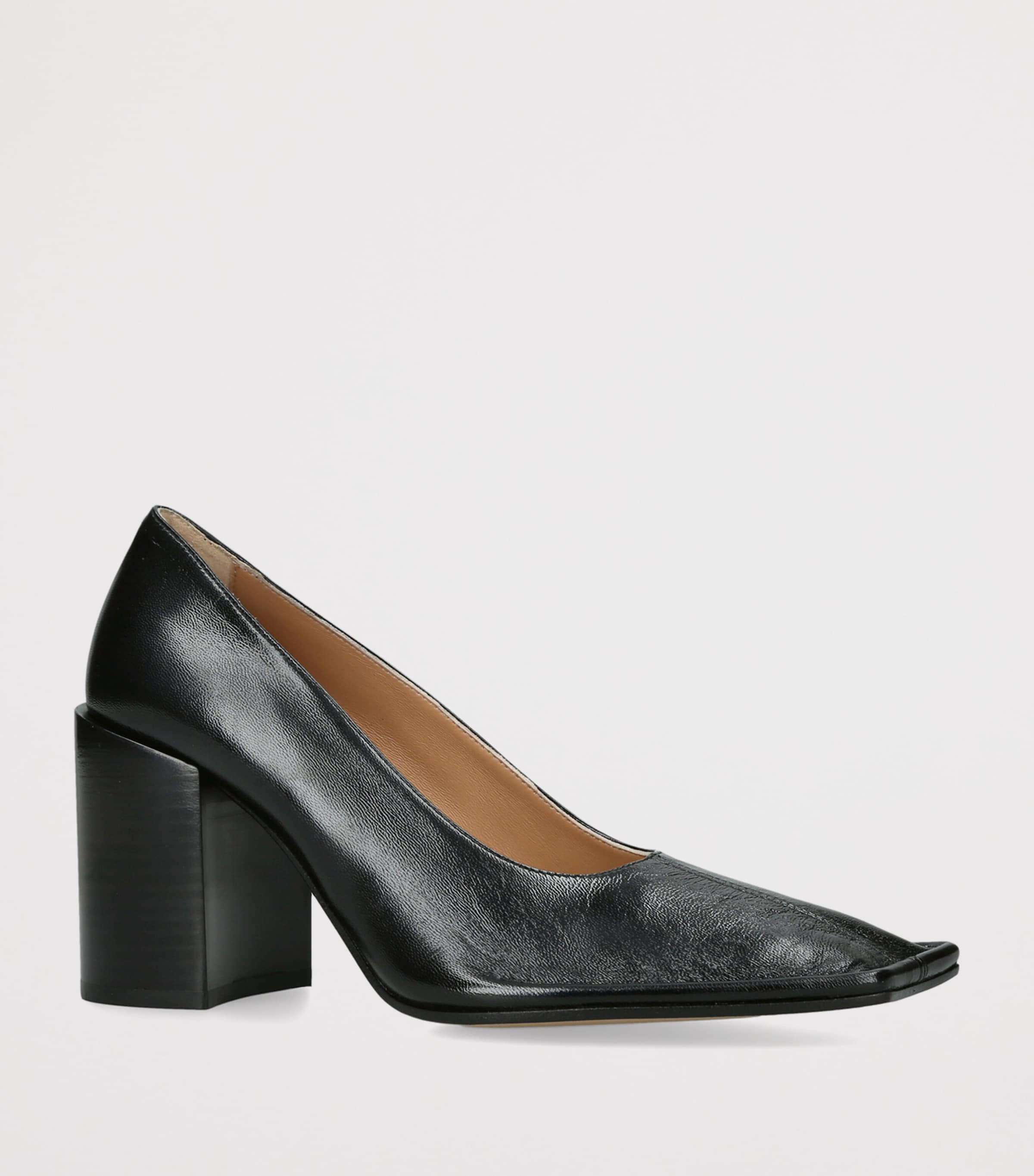 Maison Margiela Leather Piped Heeled Pumps 85 Black Image 2