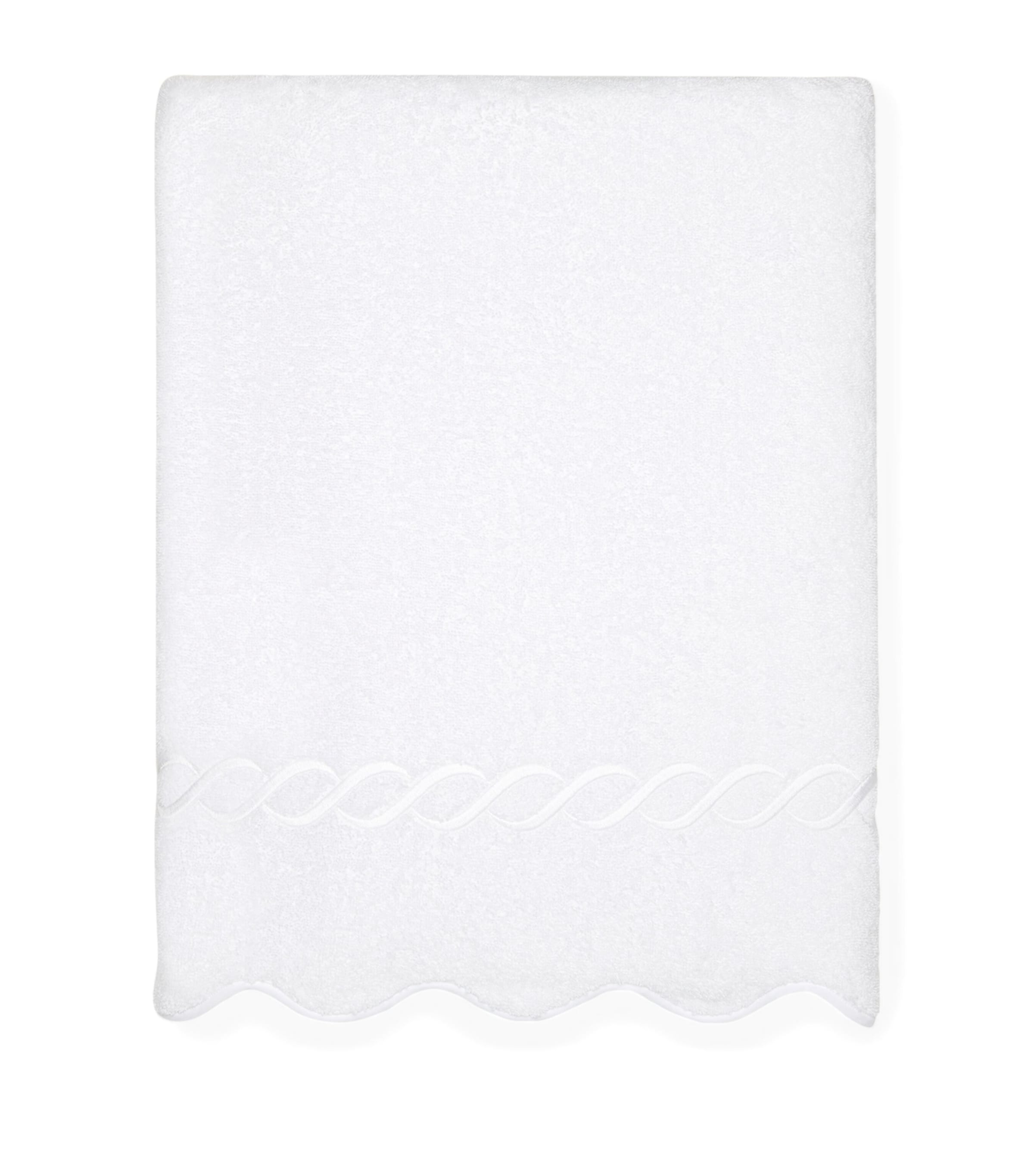 Pratesi Cotton Treccia Bath Sheet In White