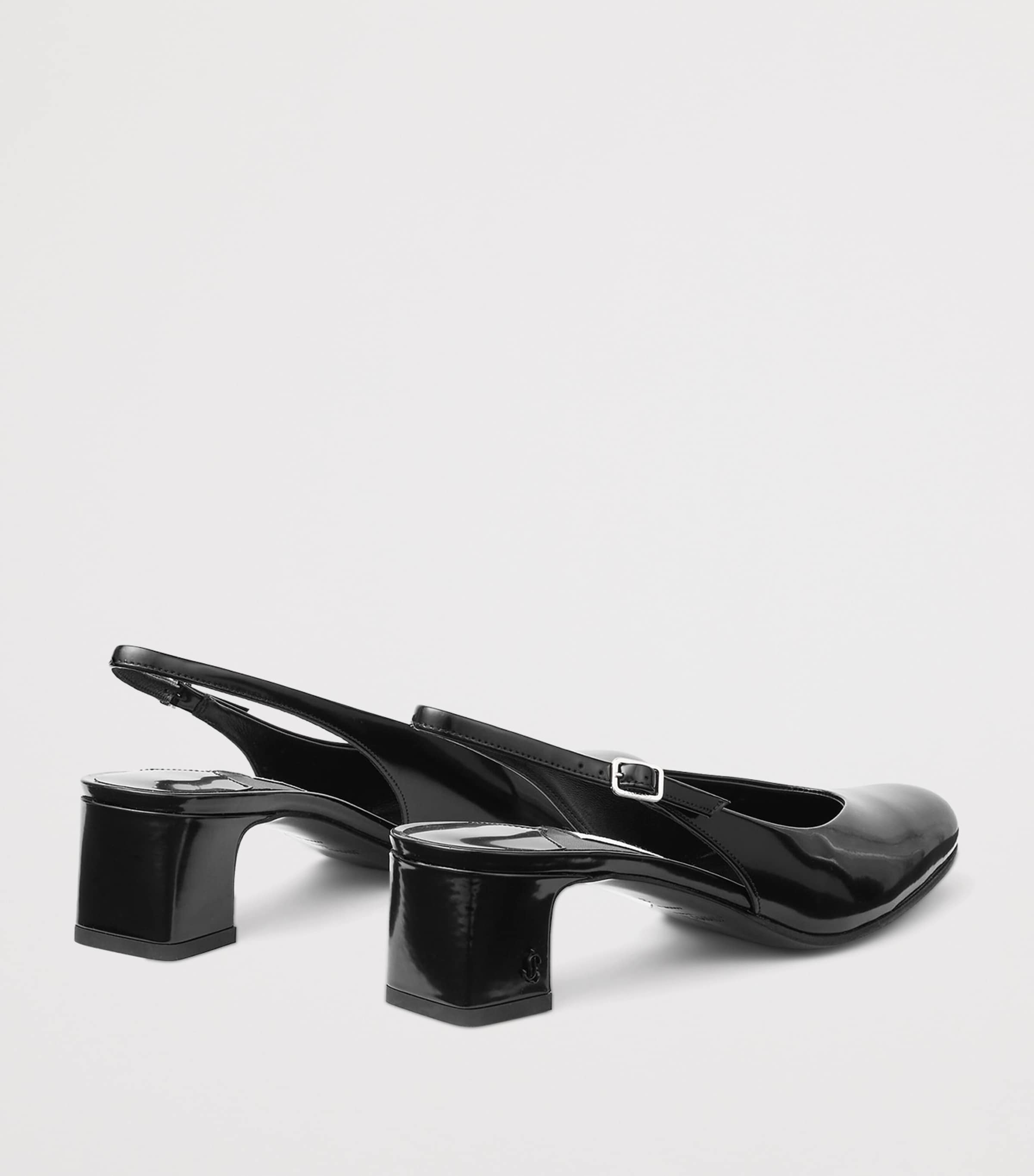 Jimmy Choo Womens Eyla 45 Leather Slingback Pumps Black Image 3