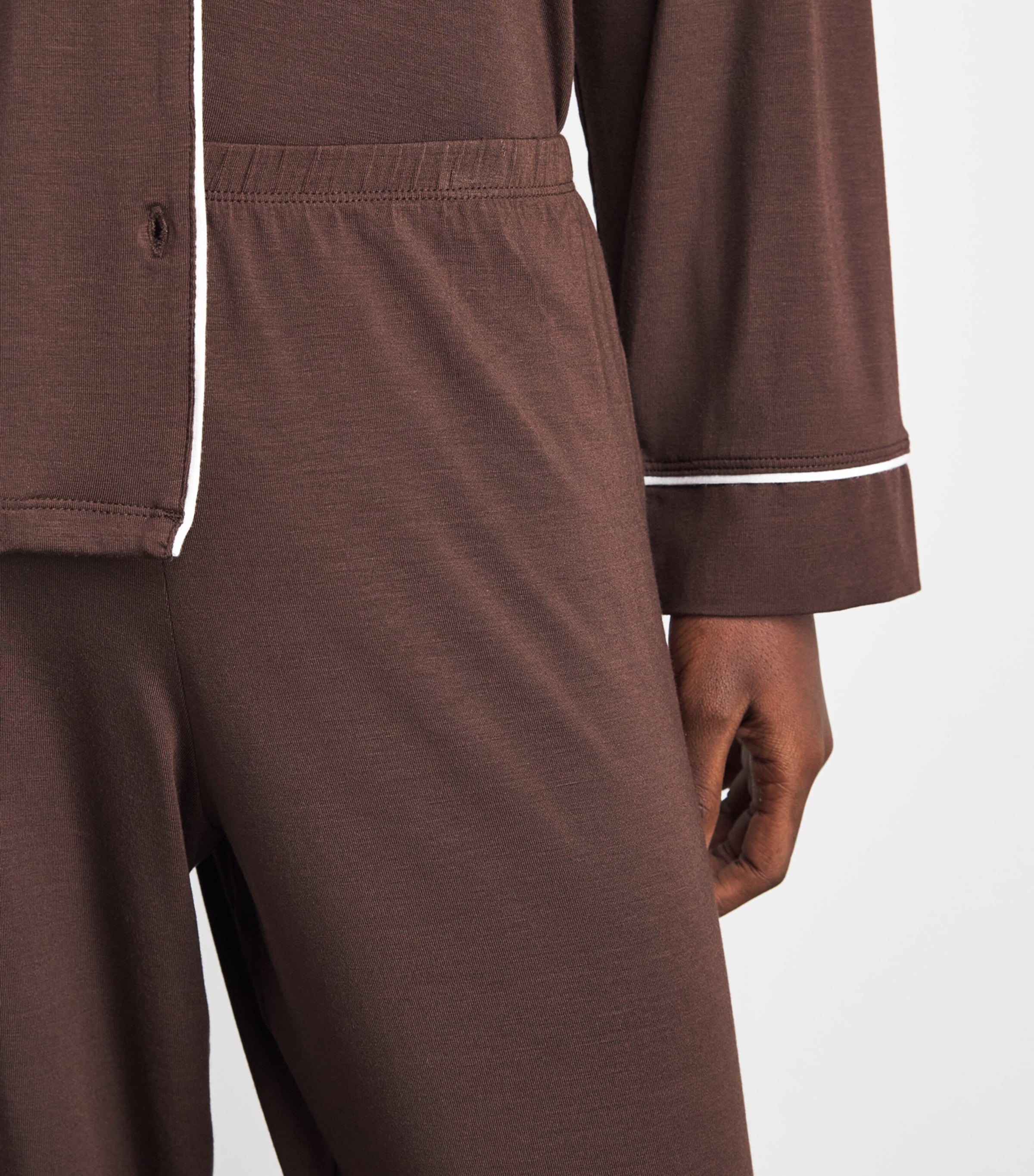 Eberjey Womens Gisele Pyjama Set Chocolate/ivory Image 5