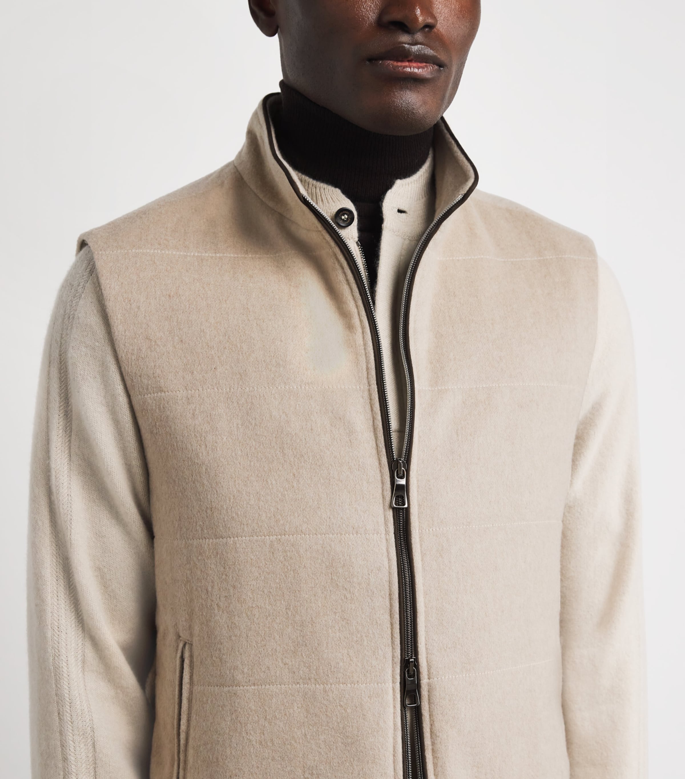 Cashmere Belgravia Gilet OTM OATMEAL Image 6