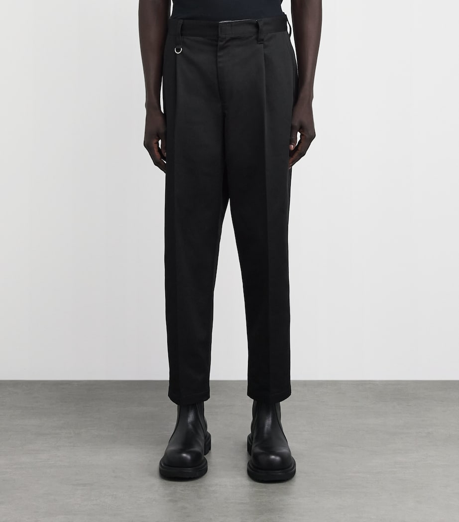 Yohji Yamamoto Mens x Neighborhood Pleated Tuck Work Trousers Black Image 4