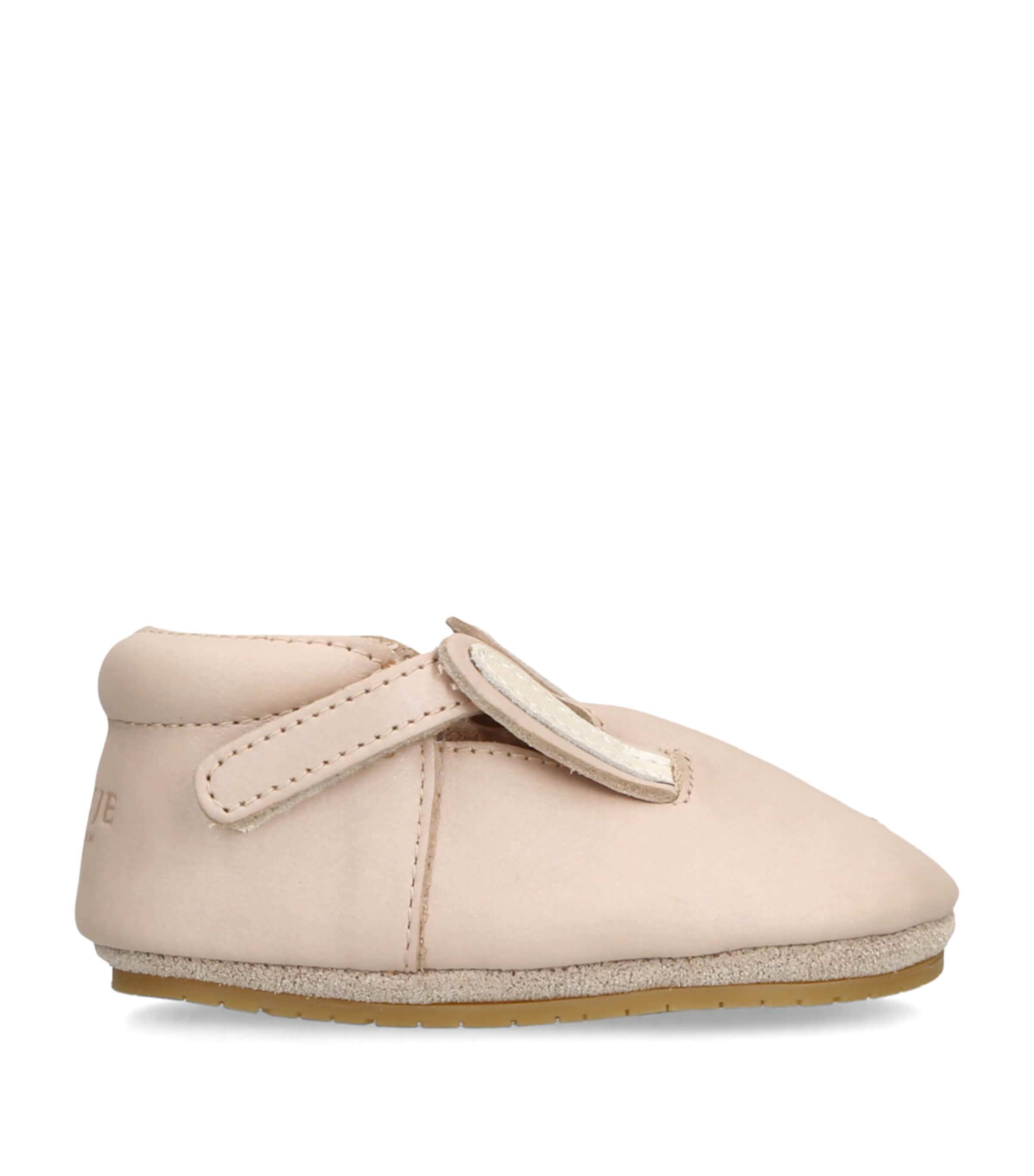 Shop Donsje Leather Bunny Blinc Crib Shoes In Pink