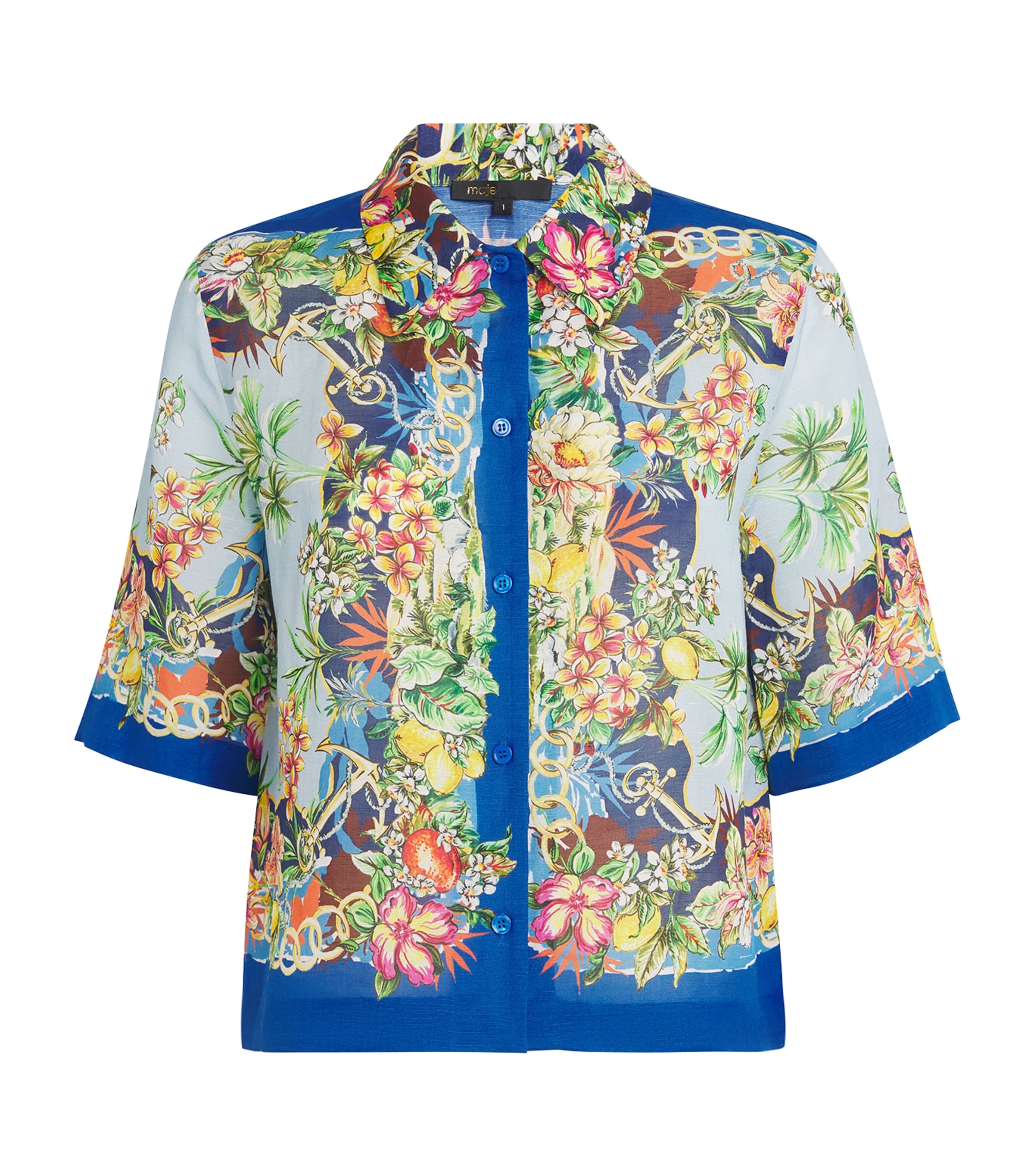 Maje Floral Short-sleeve Shirt