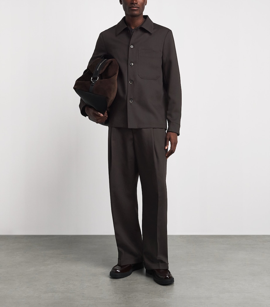 Barena Mens Virgin Wool Pleated Trousers Bruno Image 2