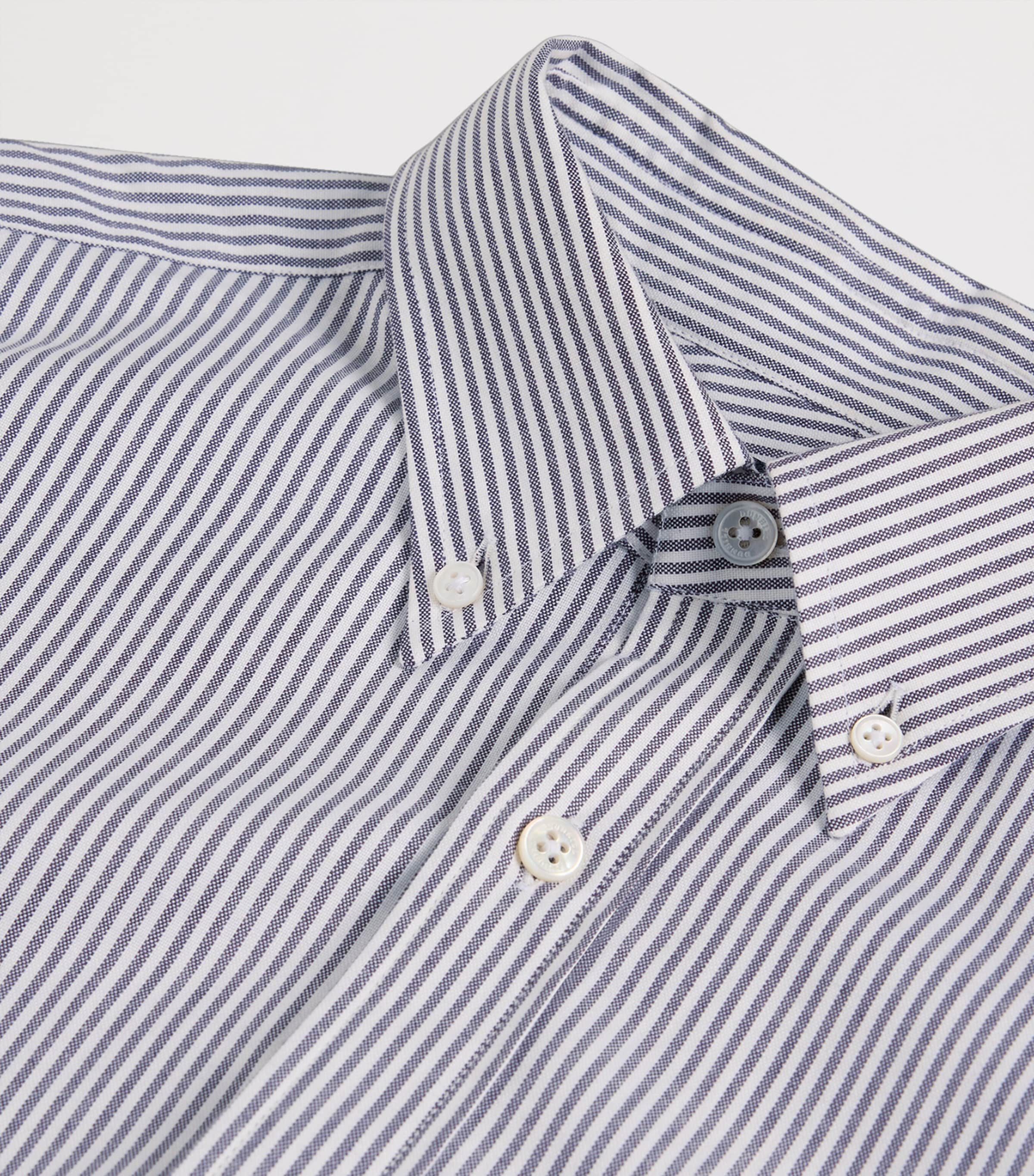 Dunhill Mens Cotton-Cashmere Stripe Shirt Image 5