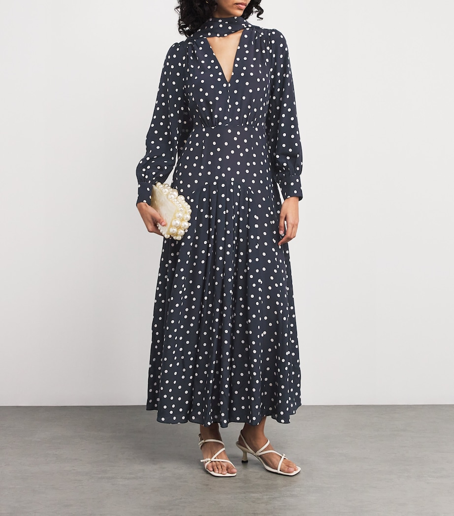 Silk Marigold Midi Dress BHEMIA SPT DEEP NAVY Image 2