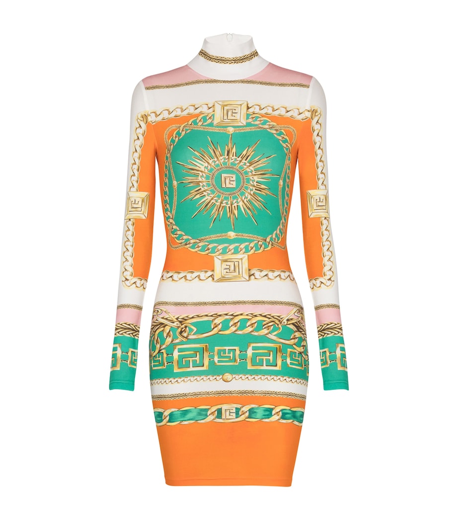 Jersey Printed High-Neck Mini Dress AAA MULTICOLORE Image 1