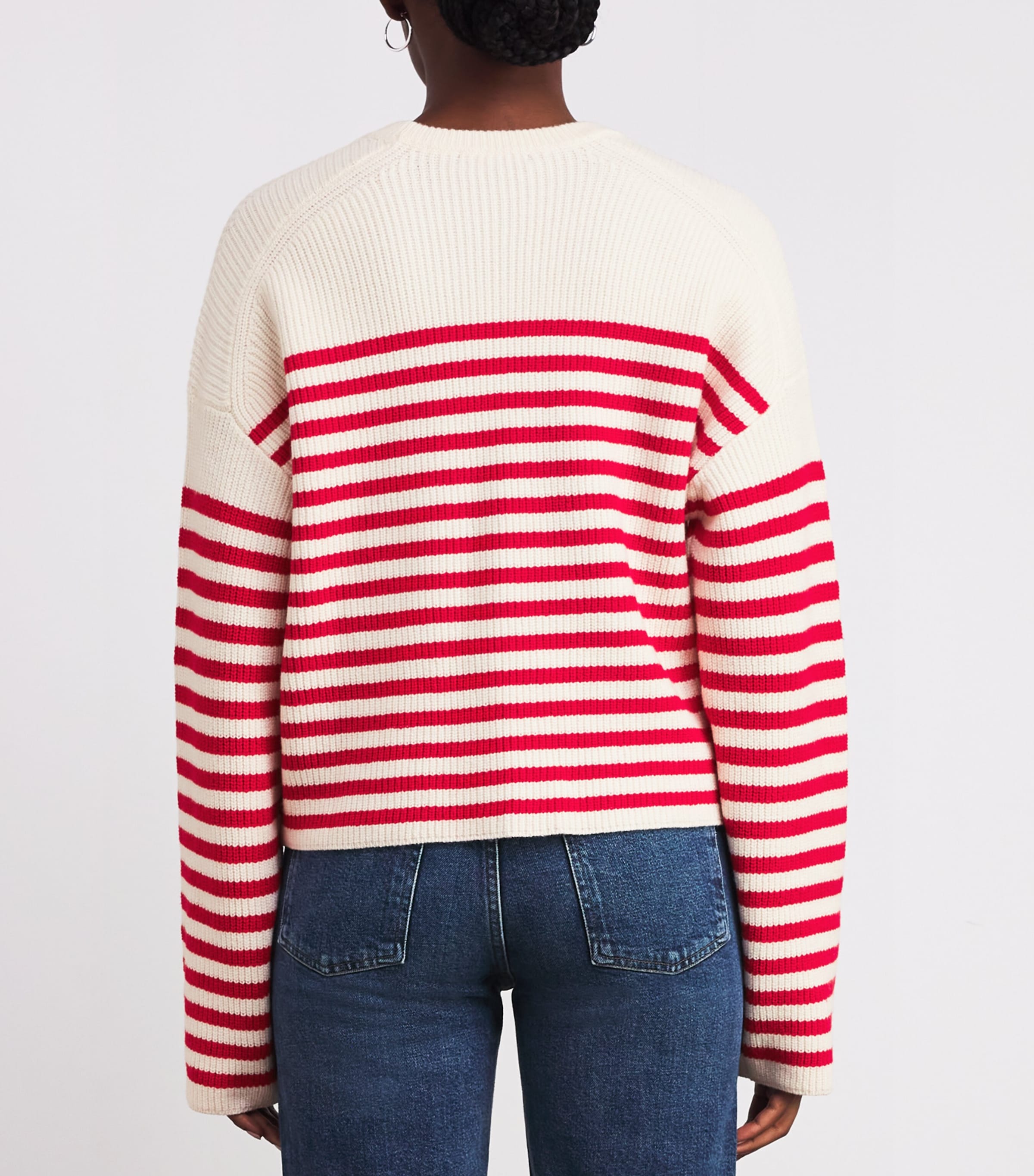 Wool-Blend Amour Sweater ECRU /RED Image 4