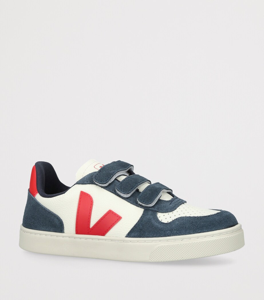 Veja Kids Leather V-10 Sneakers White/navy Image 3