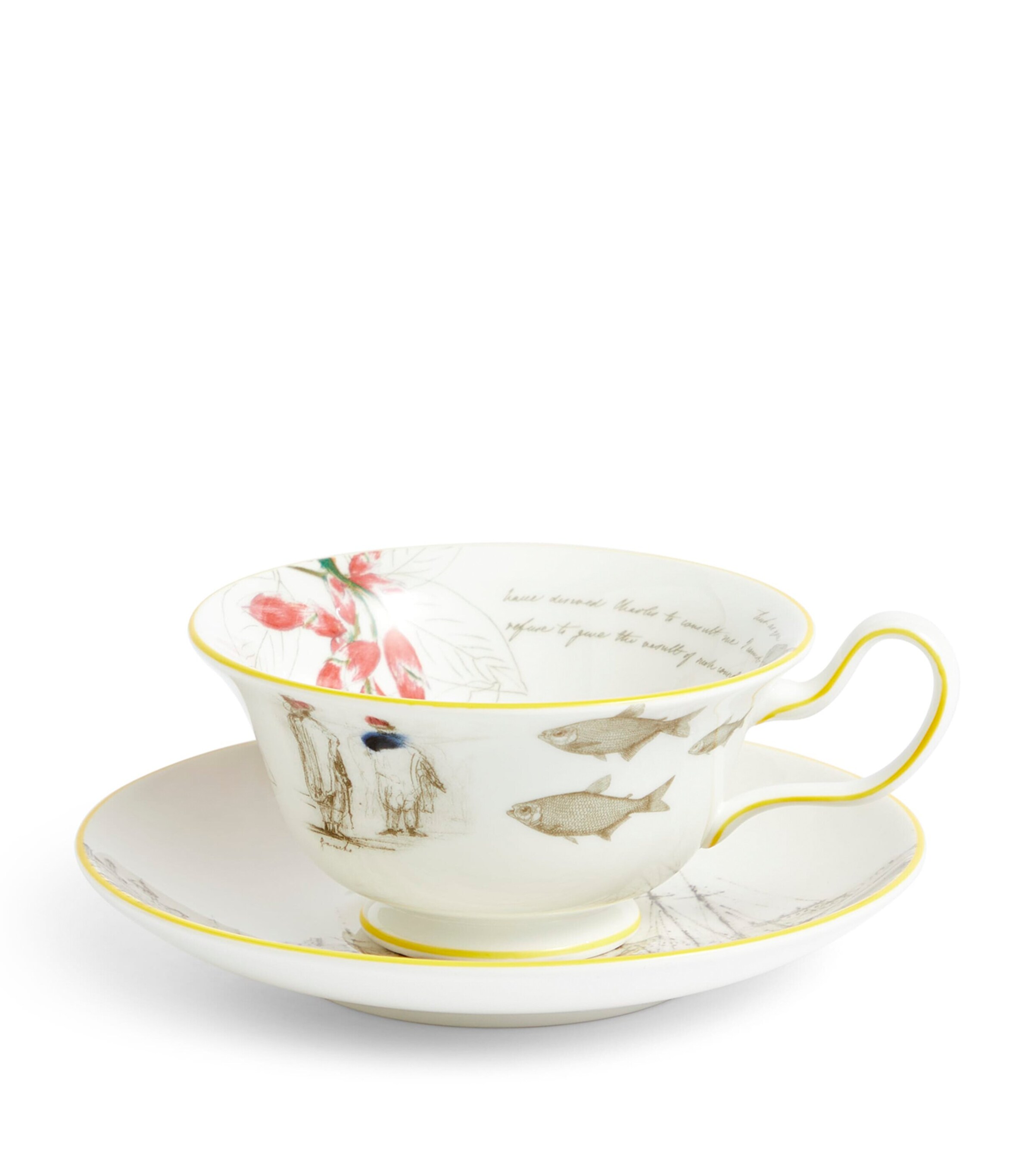 Set of 3 Voyage of the Beagle Uruguay Plates, Teacups and Saucers MULTI Image 4