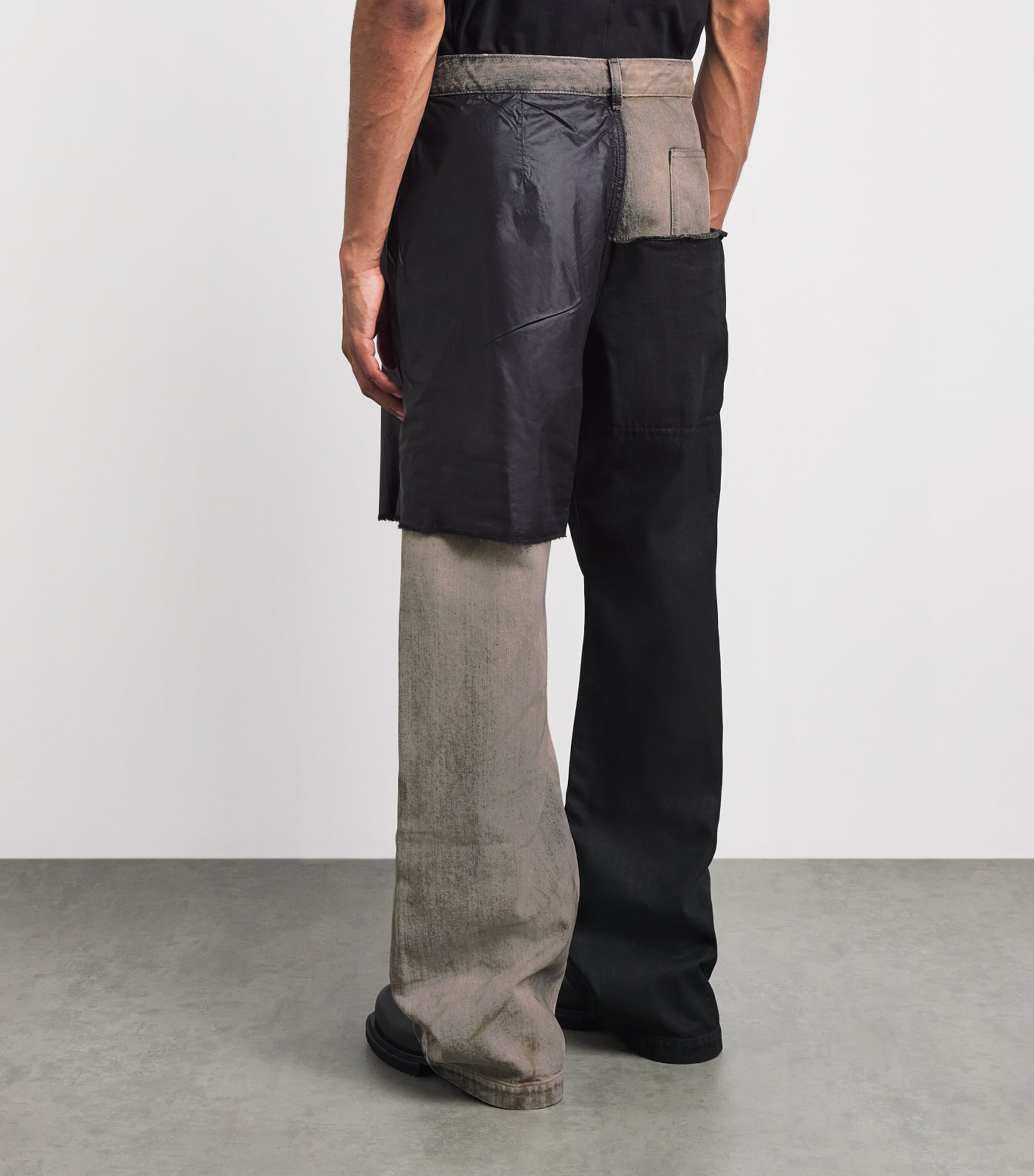 Patchwork Straight Jeans DST/BLCK/BLCK-340909 Image 5