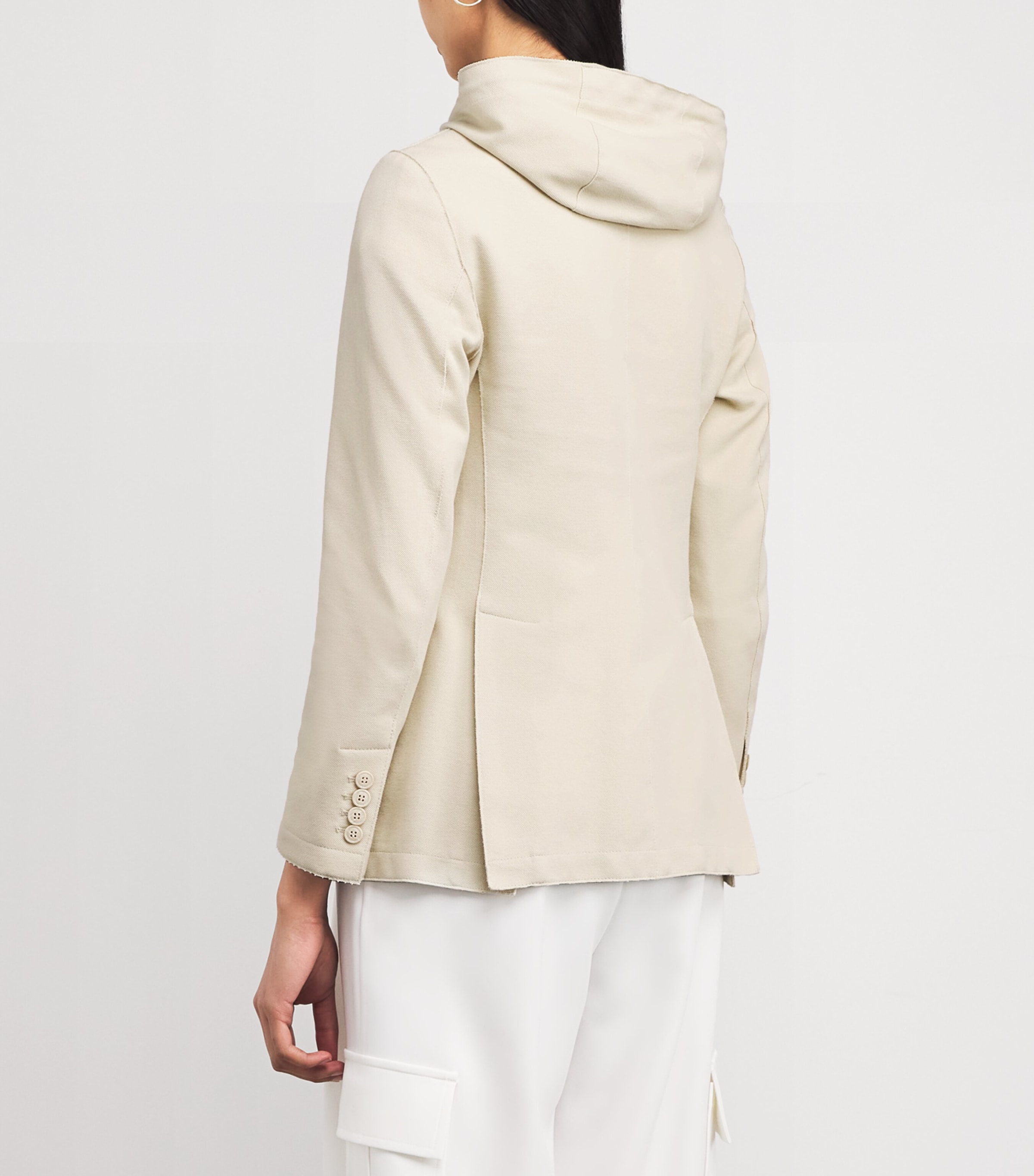 Stretch-Cotton Layered Blazer SABBIA Image 4