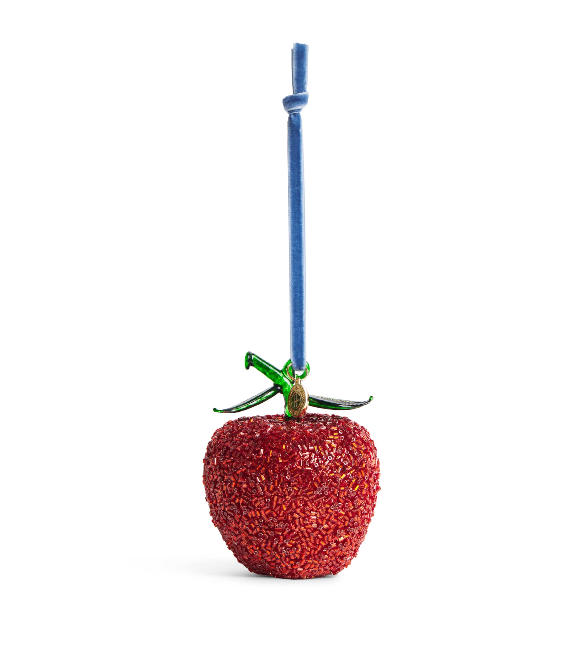 Harrods Beaded Apple Tree Decoration Green Image 1