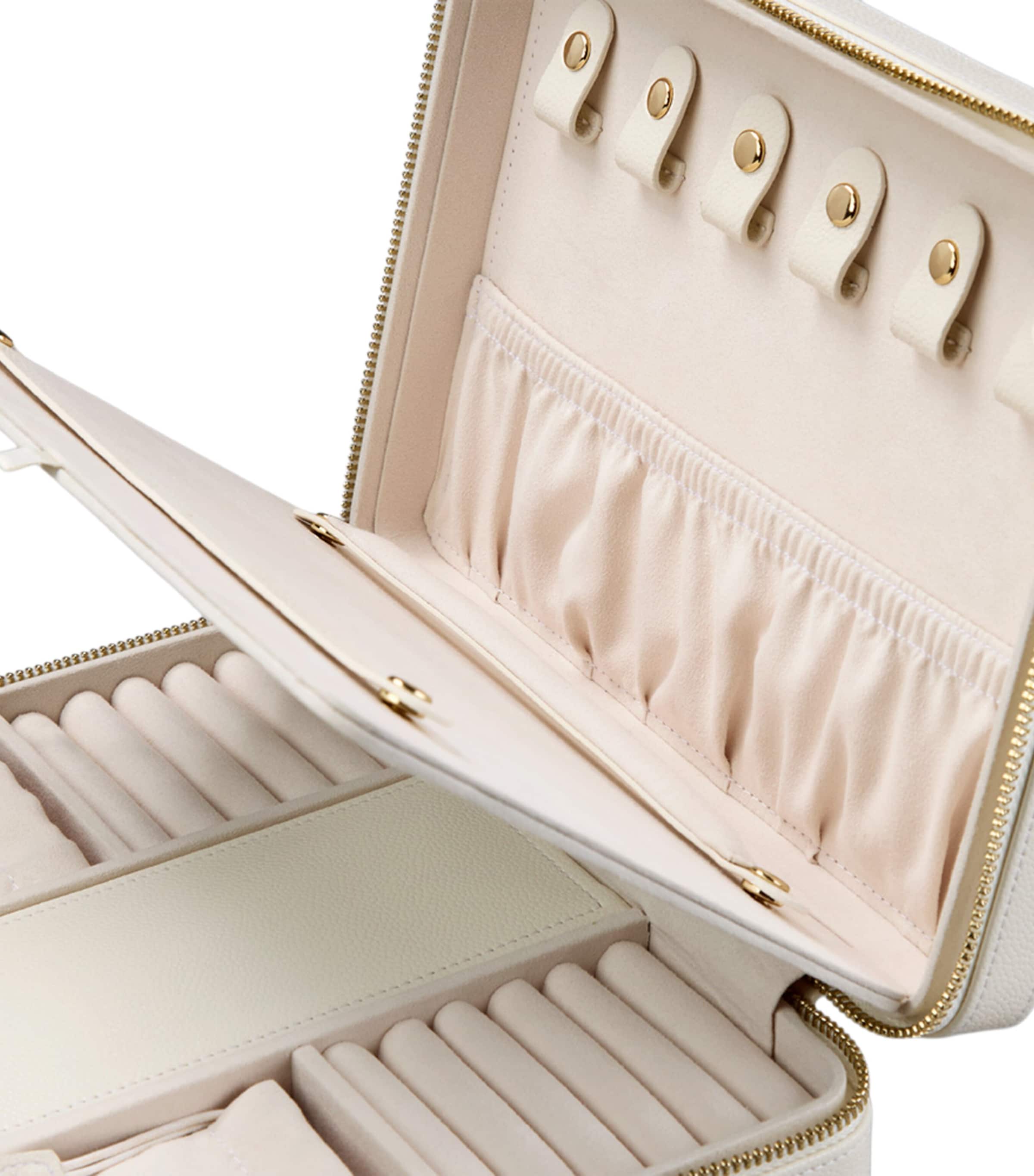 WOLF Large Lauren Travel Jewellery Case Ivory Image 7