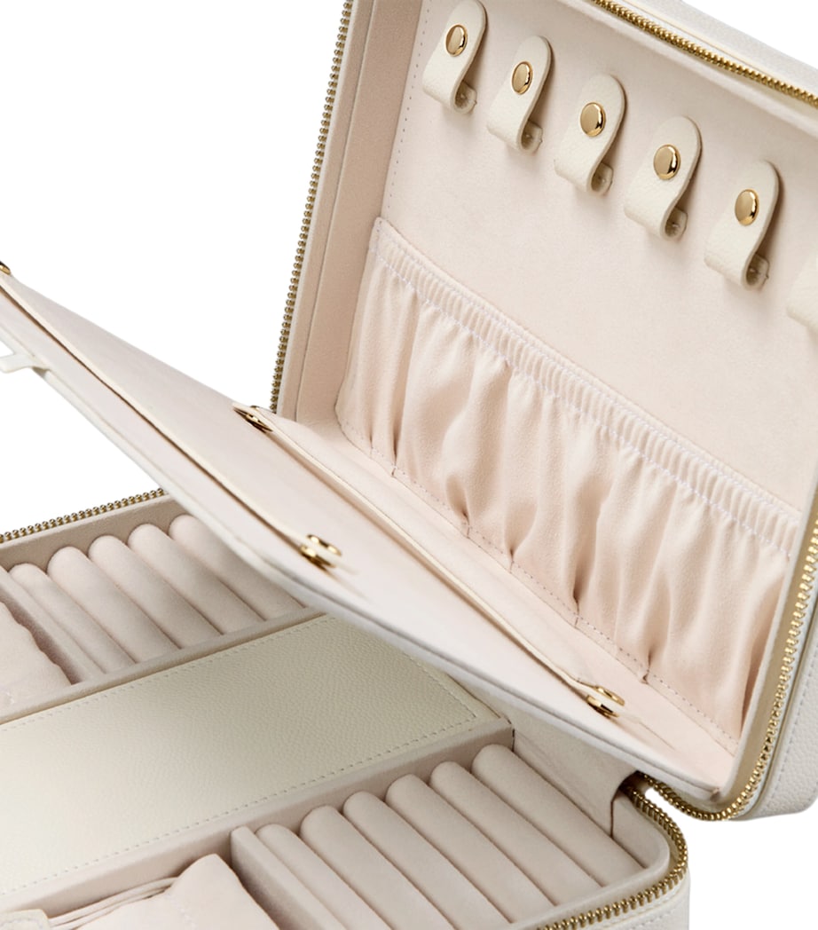 WOLF Large Lauren Travel Jewellery Case Ivory Image 7