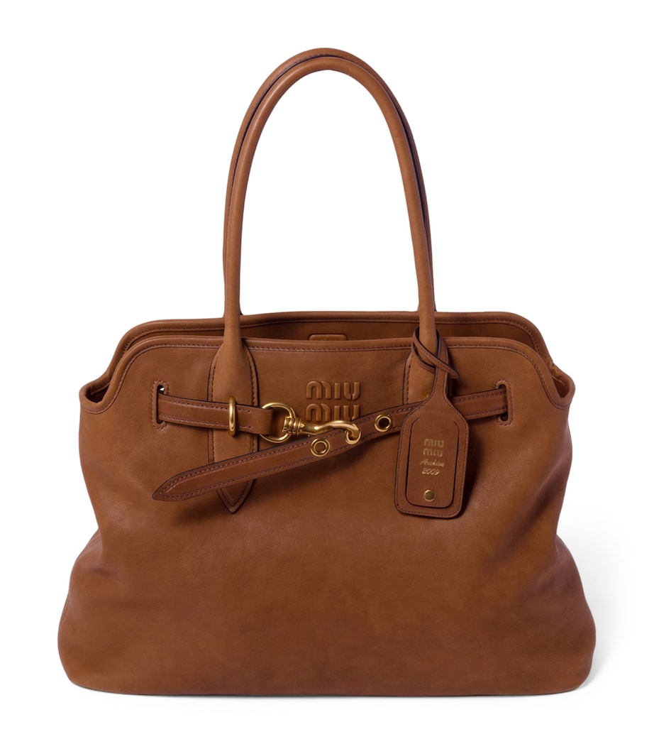Miu Miu Nappa Leather Aventure Top-Handle Bag Image 1