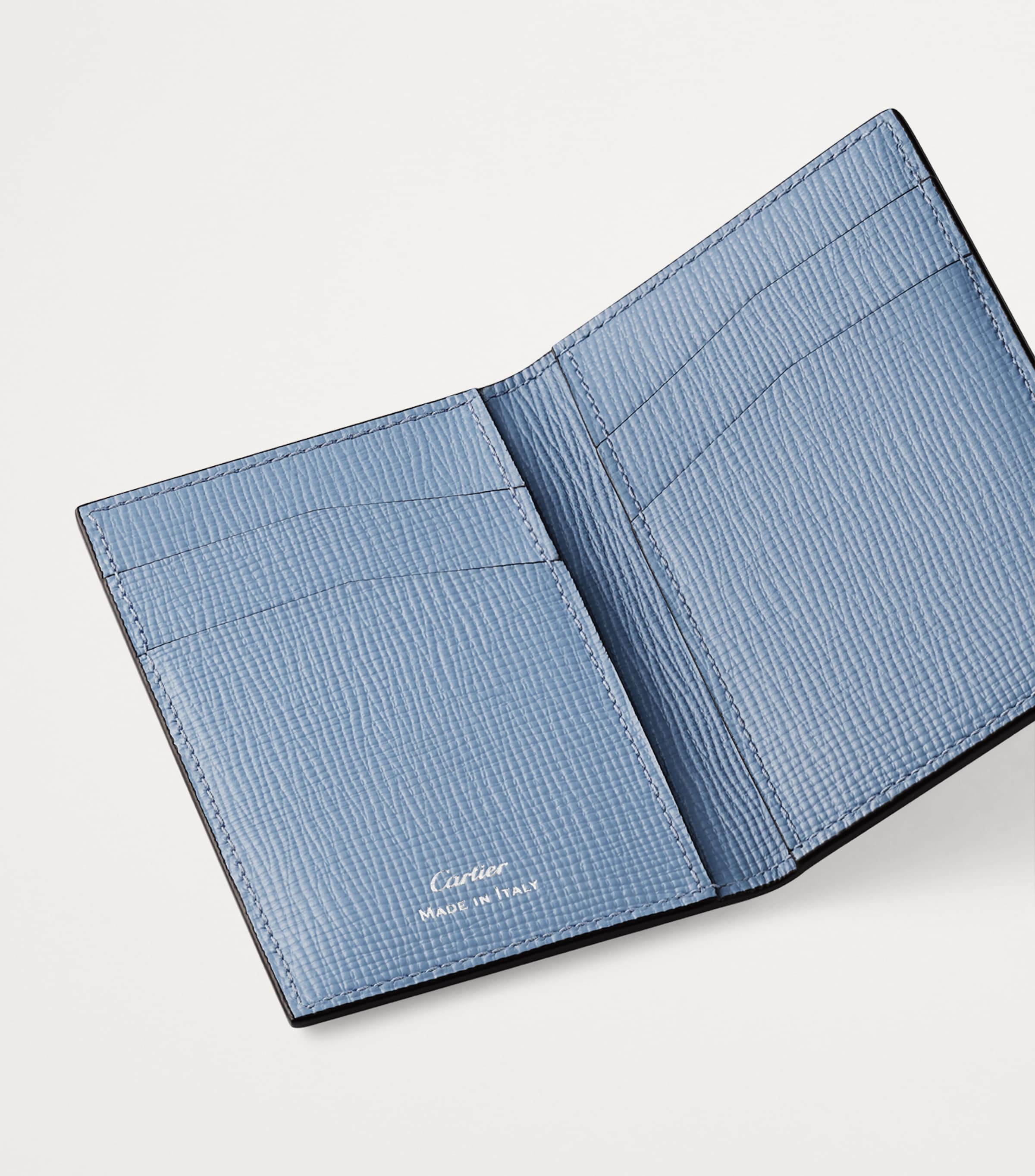 Leather Losange Wallet BLUE Image 3