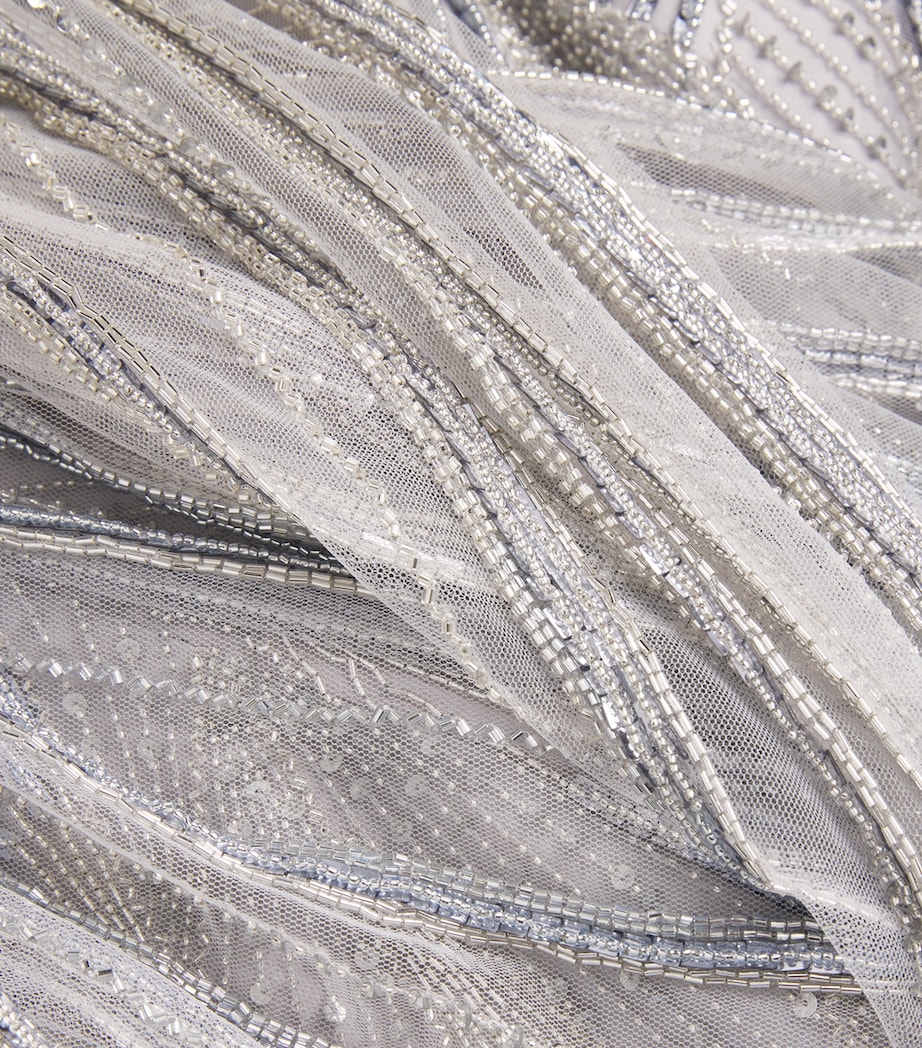 Veil-Detail Aurora Gown SILVER Image 5