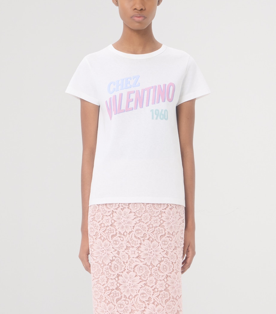 Valentino Womens Cotton Logo T-Shirt Image 3