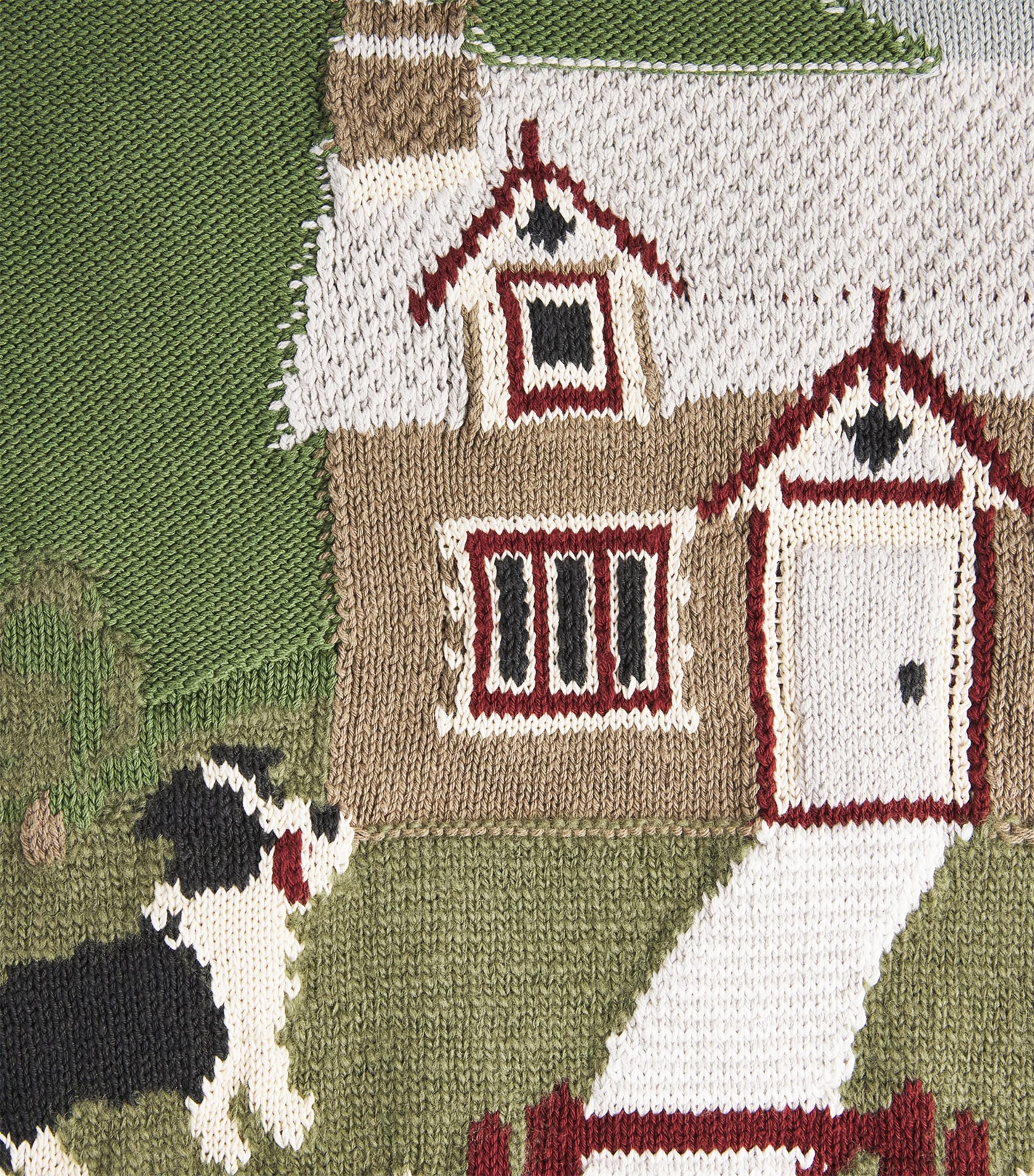 Junya Watanabe MAN Mens Cotton-Wool Intarsia Sweater Image 6