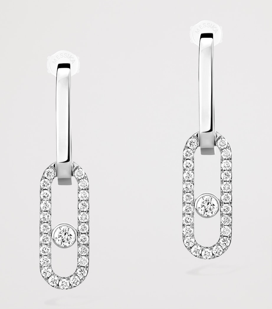 Messika Move Link White Gold and Diamond Convertible Earrings White Gold Image 4