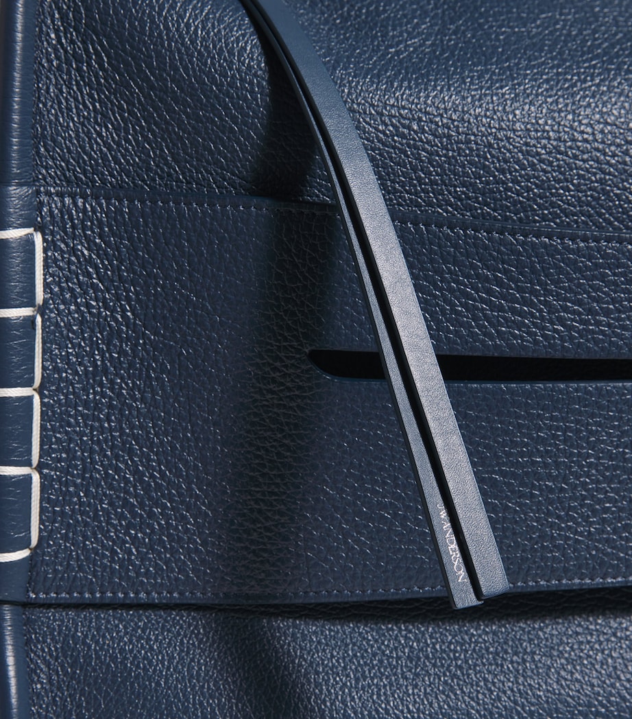 Leather Loafer Messenger Bag DENIM BLUE Image 6