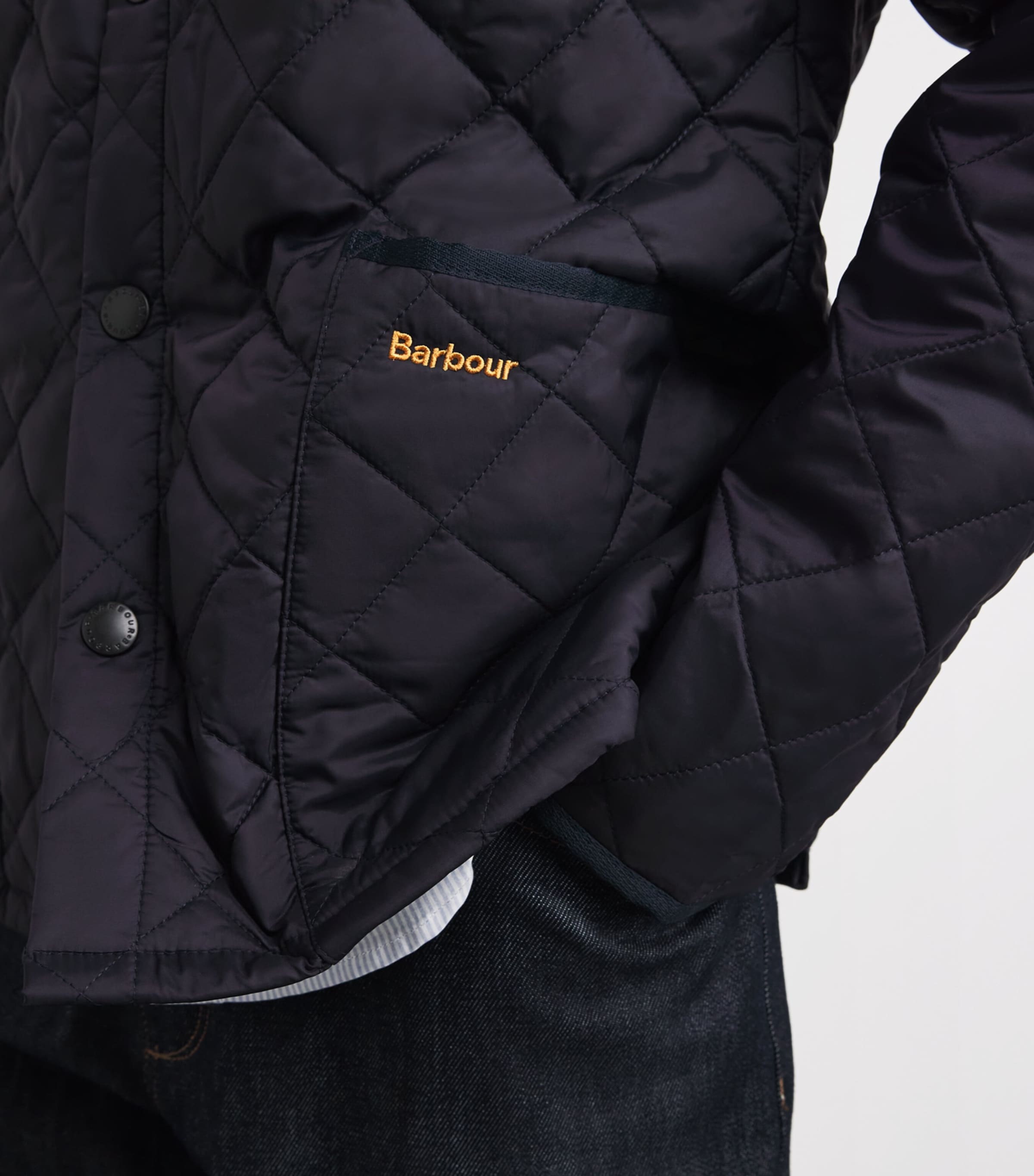 Barbour Mens Heritage Liddesdale Quilted Jacket Navy Image 3