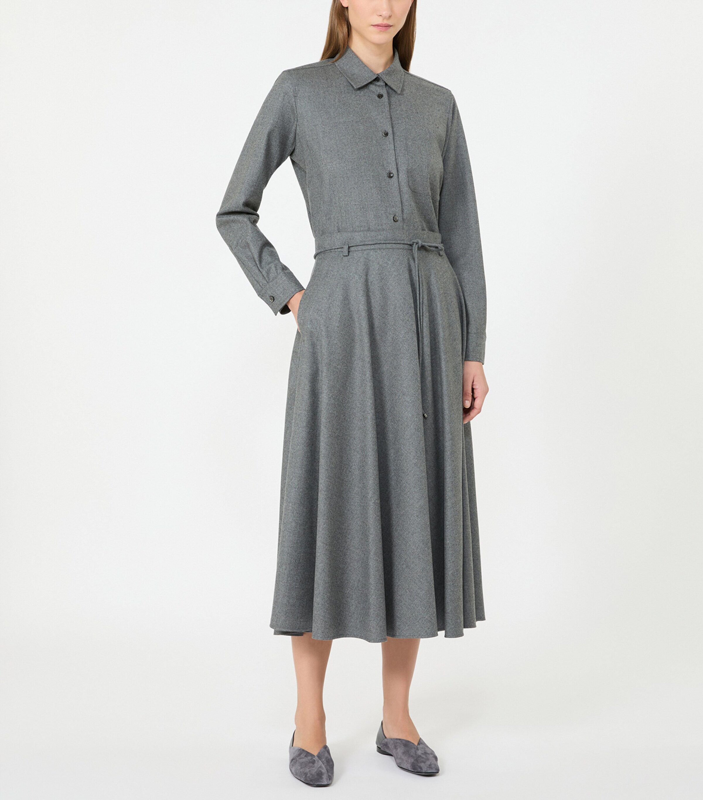 MaxMara カシュクール長袖カットソーグレー Max Mara Grey Cashmere Long-Sleeve Shirt | Harrods US