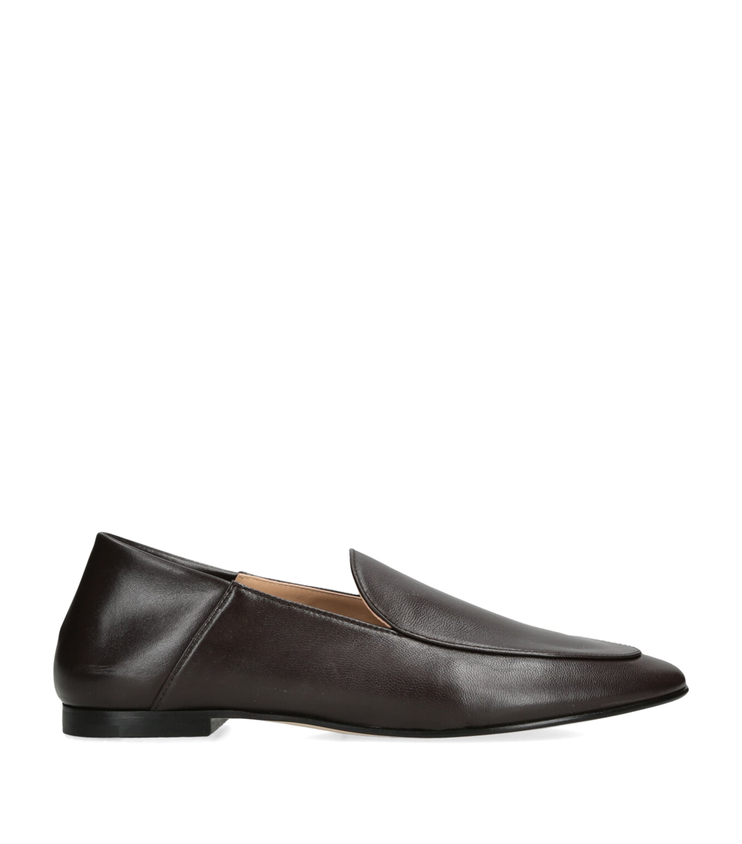 Dear Frances Leather Gio Loafers In Brown