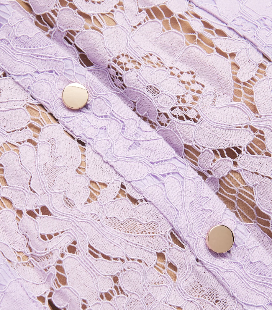 Lace Belted Midi Dress LILAC Image 5