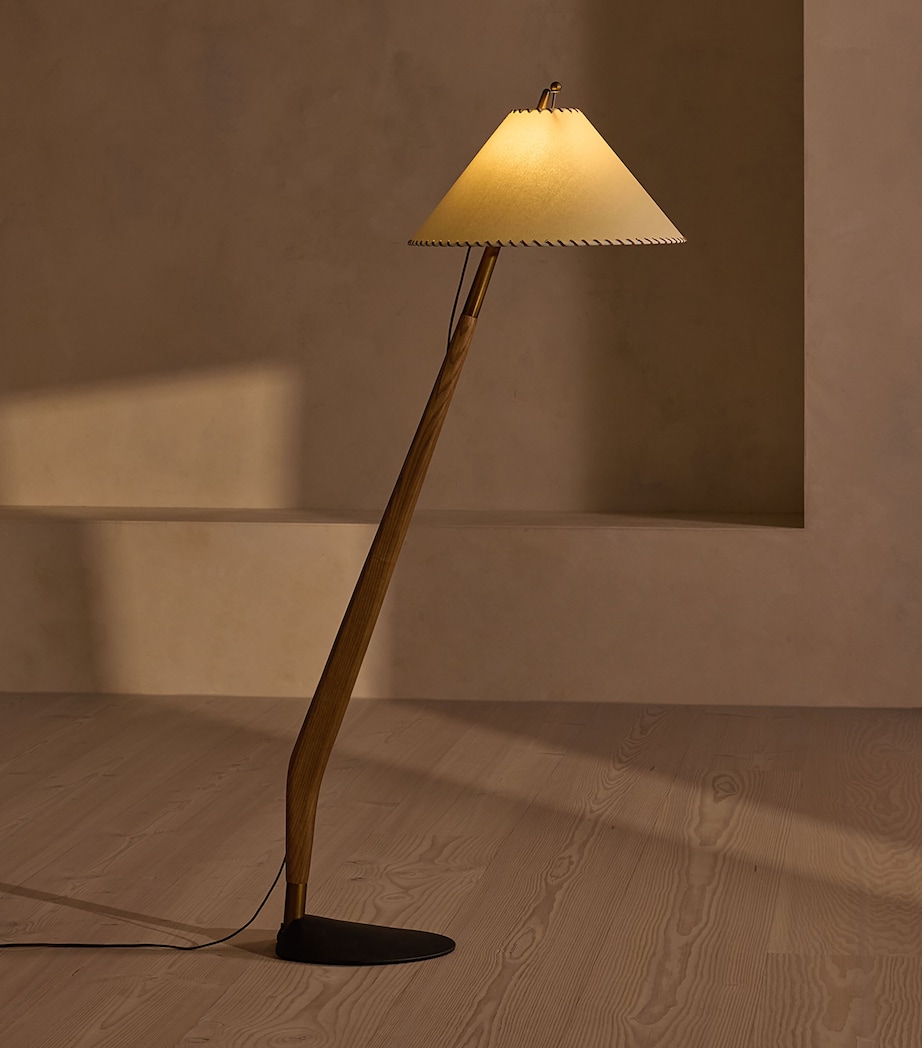 Soho Home Oak Wren Floor Lamp Wood Image 2