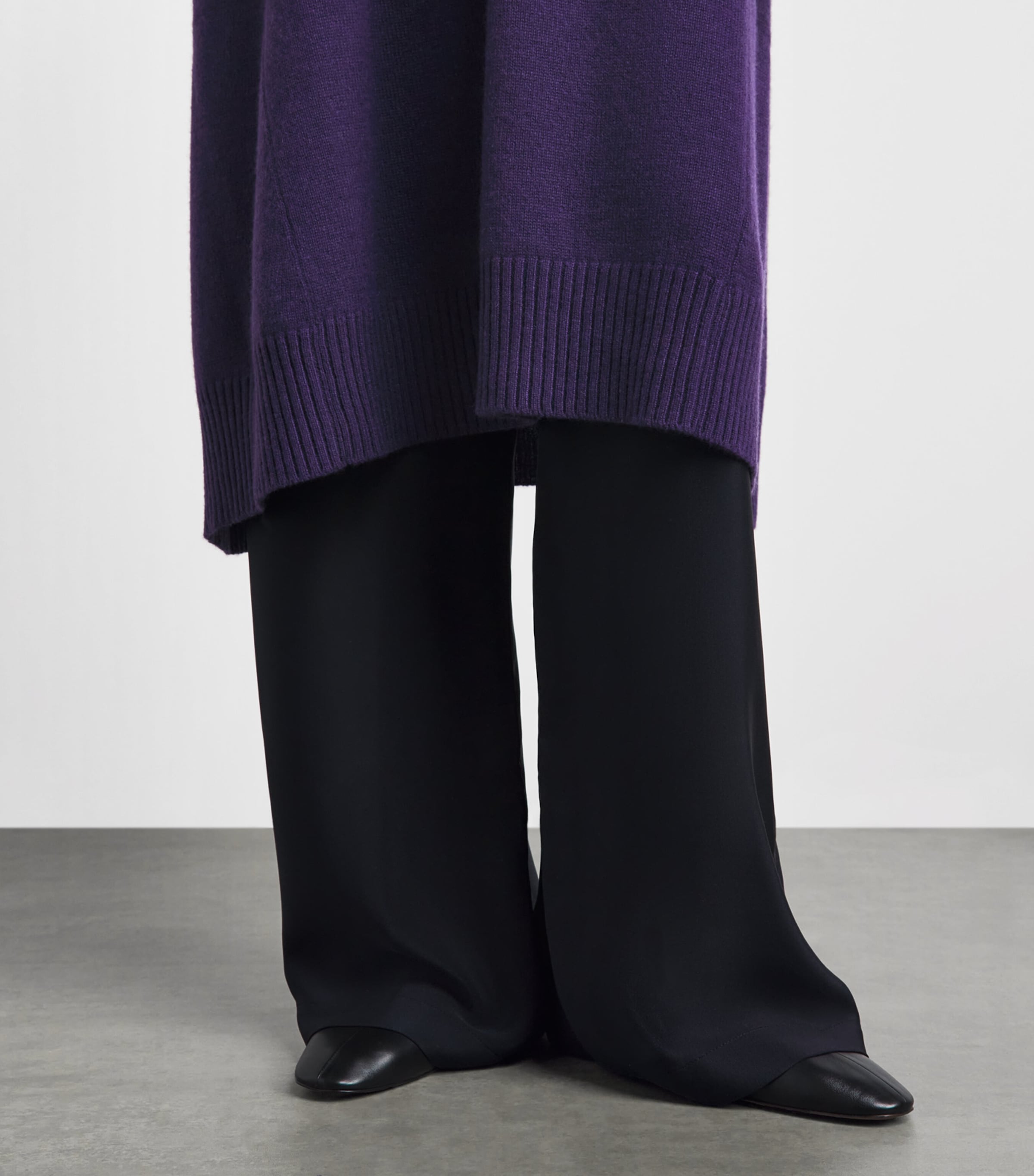 Eskandar Womens Cashmere A-Line Sweater Dress Tincture Image 5