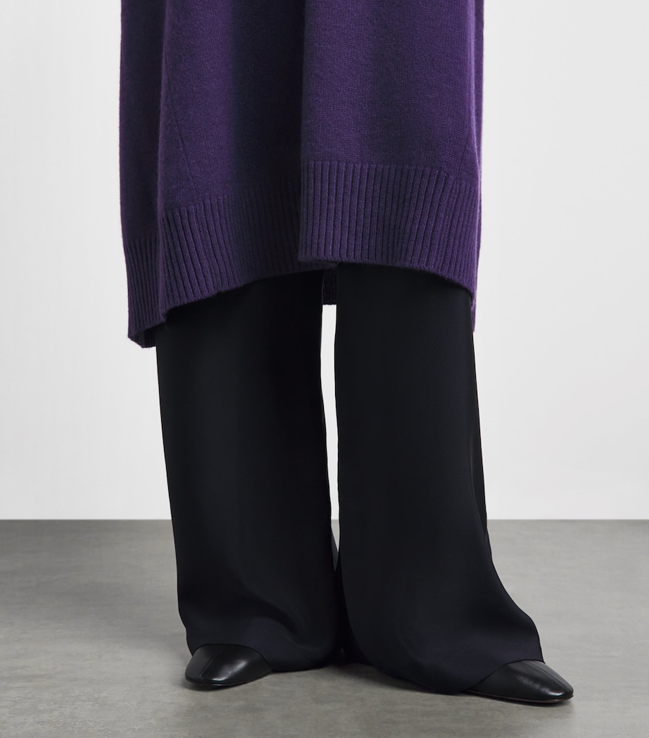Eskandar Womens Cashmere A-Line Sweater Dress Tincture Image 5