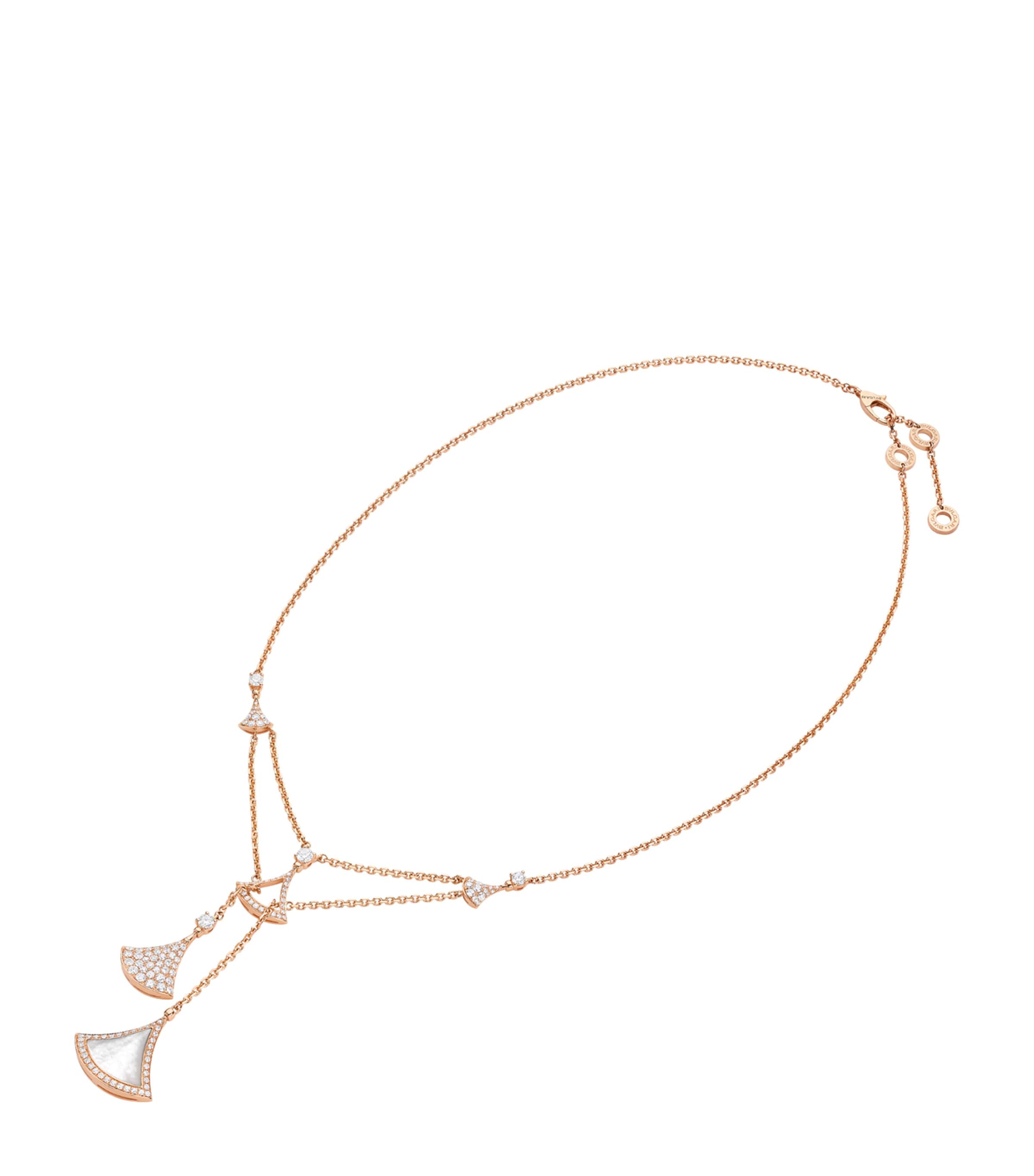 Rose Gold, Mother-of-Pearl and Diamond Divas' Dream Necklace PINK GOLD Image 1