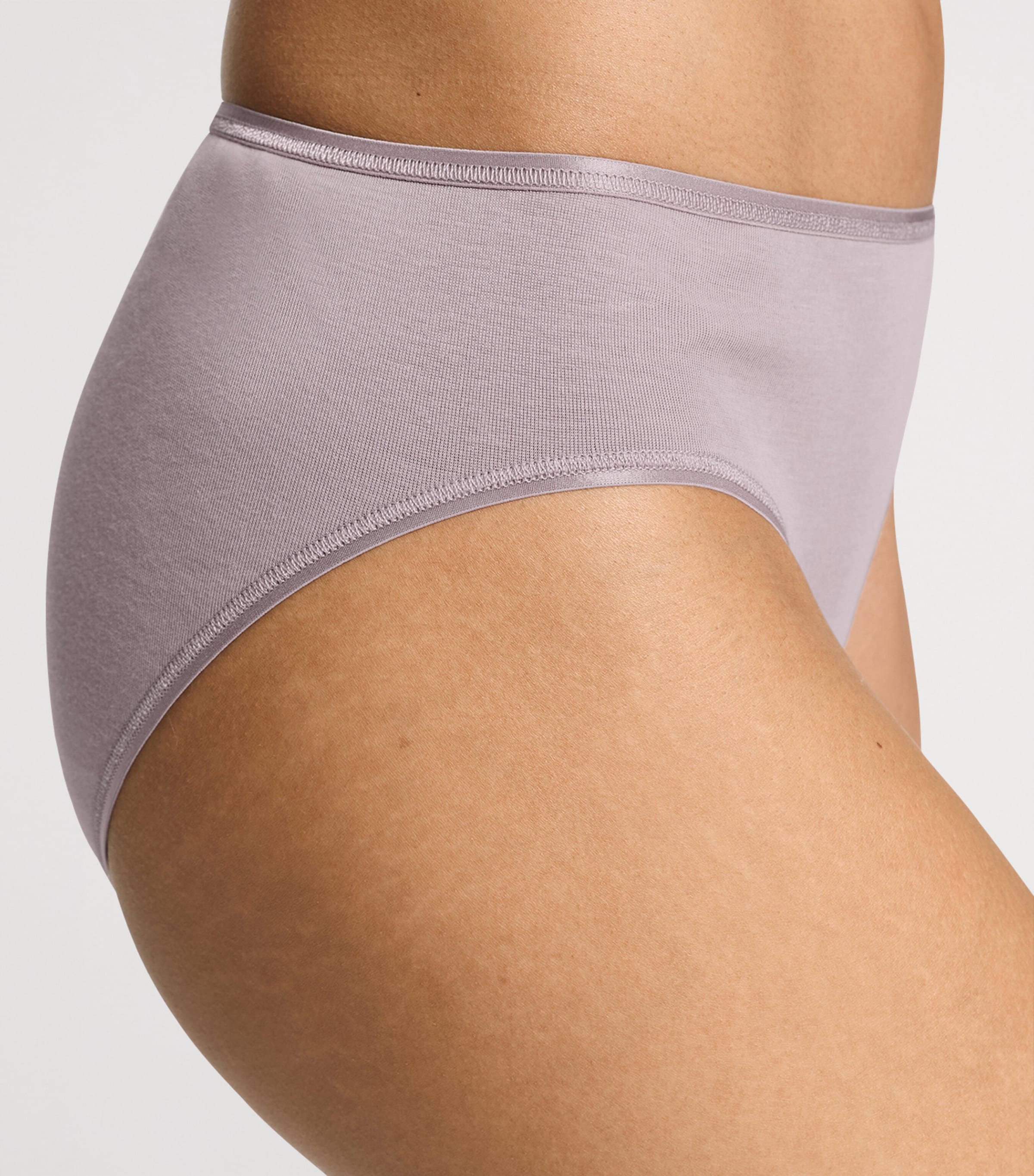 Hanro Womens Cotton Midi Briefs Stormy Rose Image 6