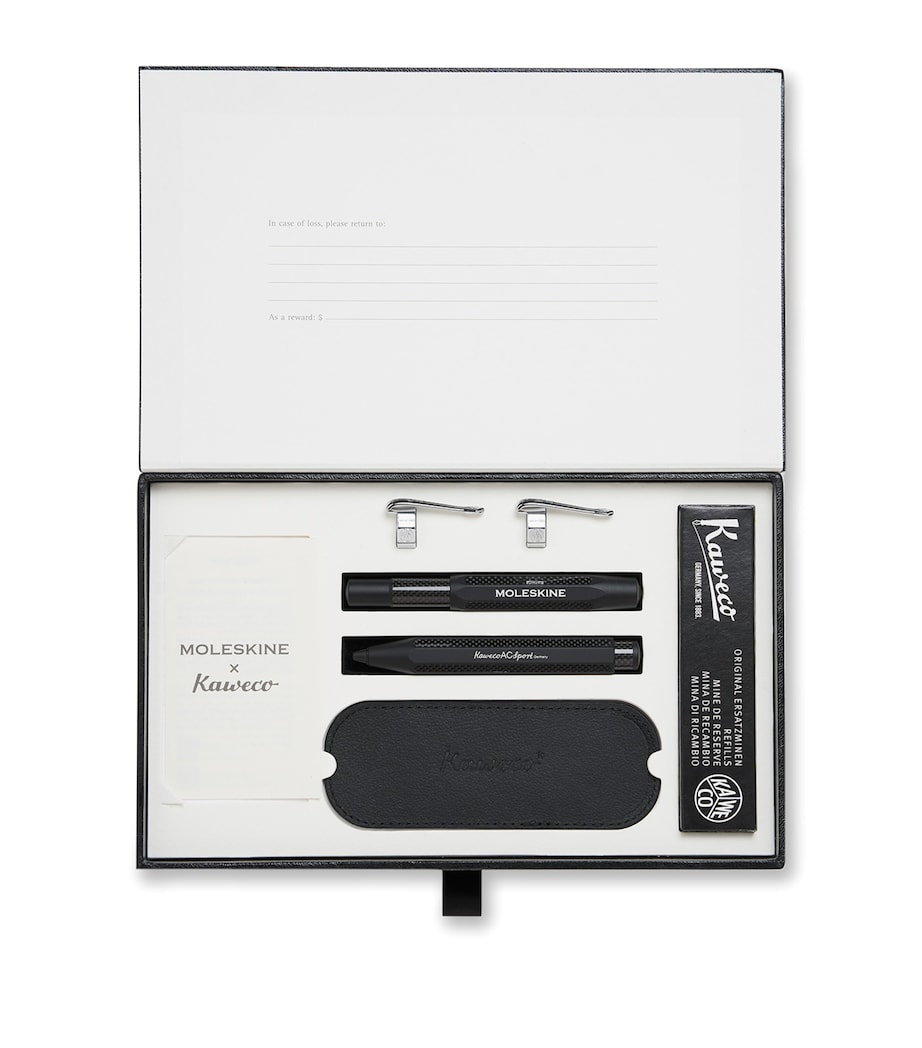 Le Duo Ecriture Double Pen and Notebook Set CARBON BLACK Image 1