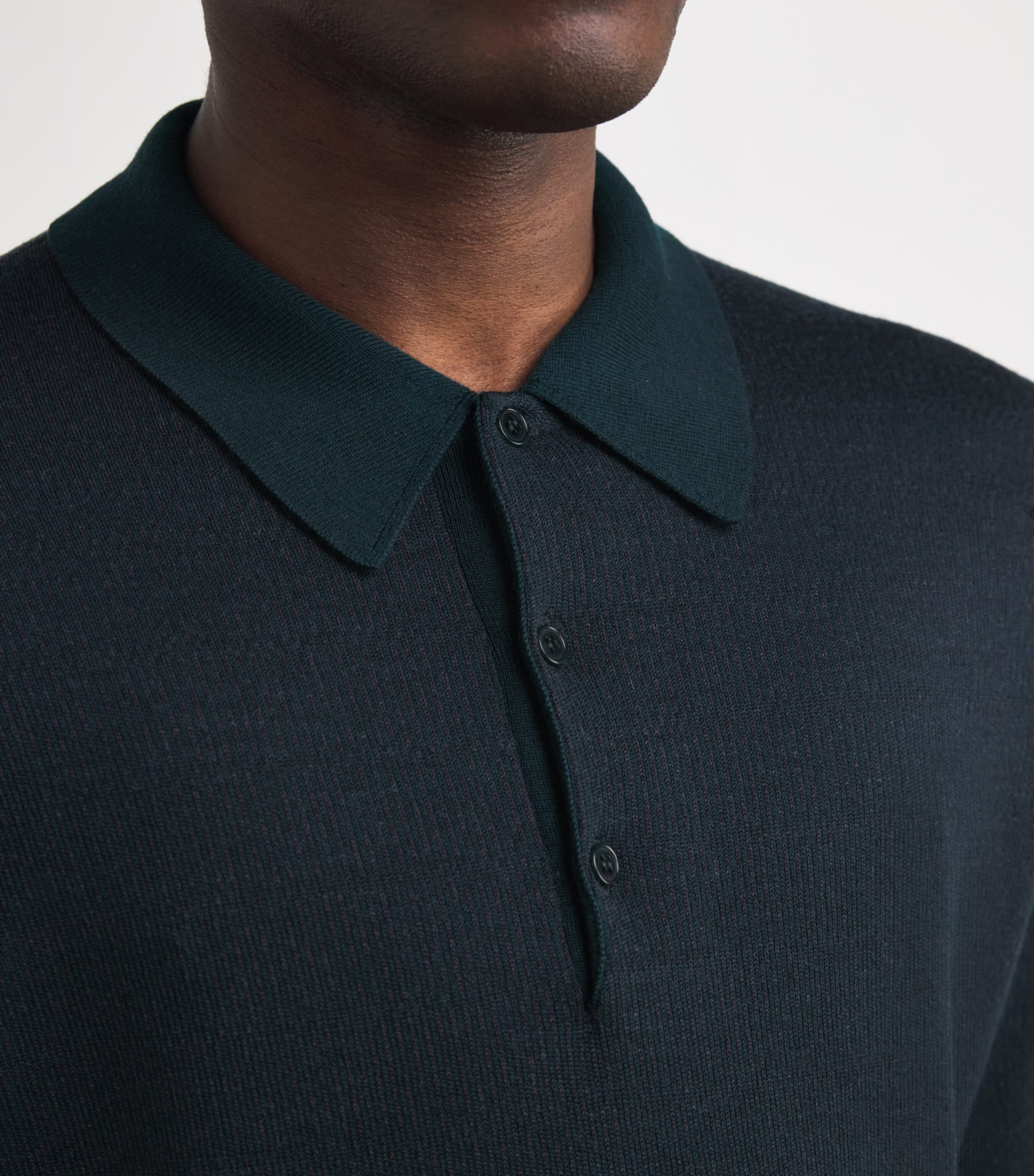 Extra Fine Merino Herbie Long-Sleeve Polo Shirt RICHARDSON GREEN Image 6